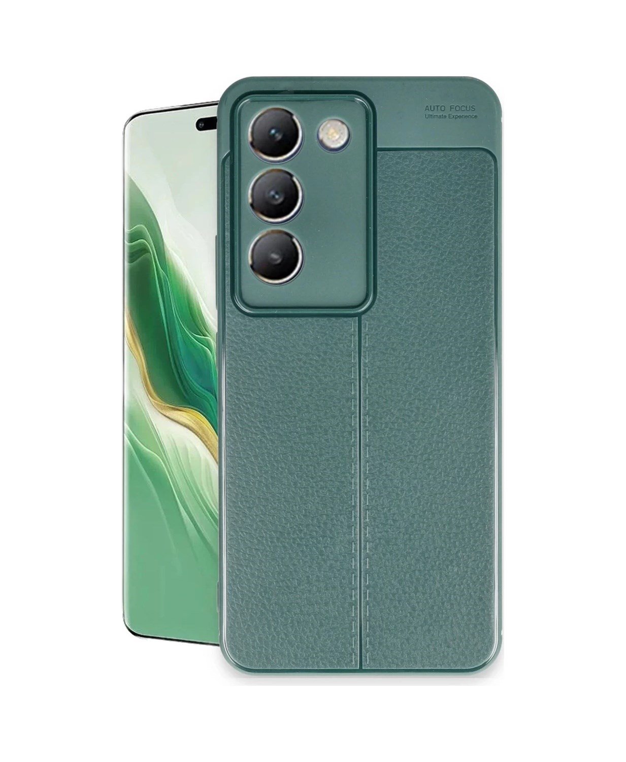 Vivo V30 Lite 4g Uyumlu Kılıf Auto Focus Kapak - Koyu Yeşil Belirtilmemiş