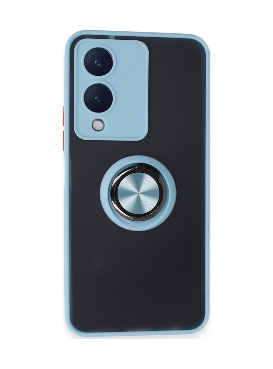 Vivo Y17s Uyumlu Kılıf Montreal Yüzüklü Silikon Kapak - Buz Mavi Belirtilmemiş