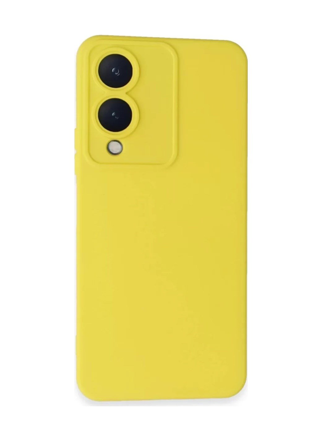 Vivo Y17s Uyumlu Kılıf Nano İçi Kadife Silikon - Sarı Belirtilmemiş