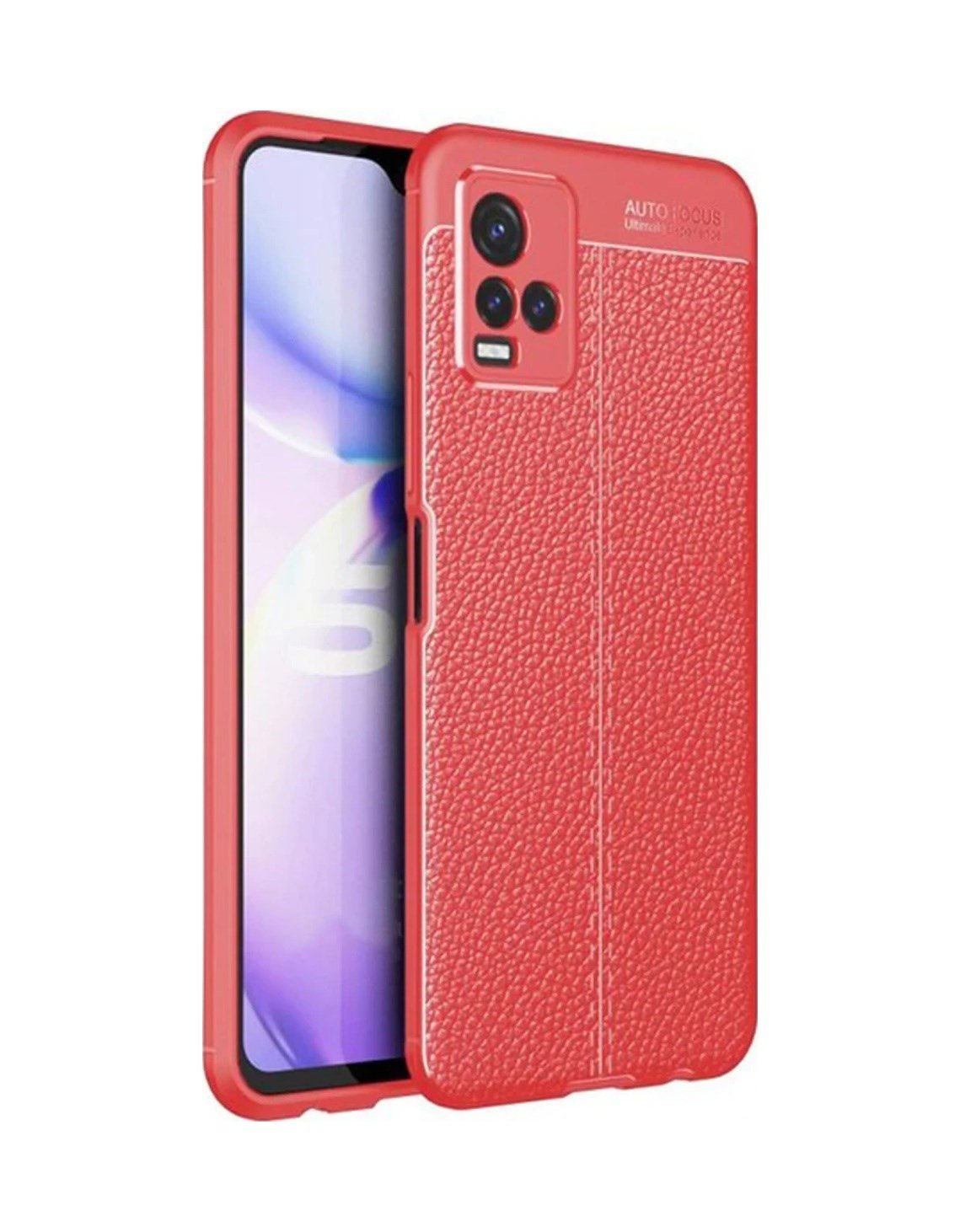 Vivo Y21s Kılıf Auto Focus Kapak - Kırmızı 0.2M-Çok Renkli