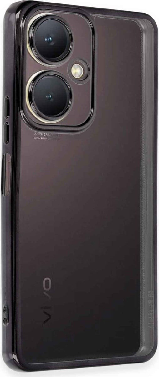 Vivo Y27 Uyumlu Kılıf Lensli Silikon - Siyah Belirtilmemiş