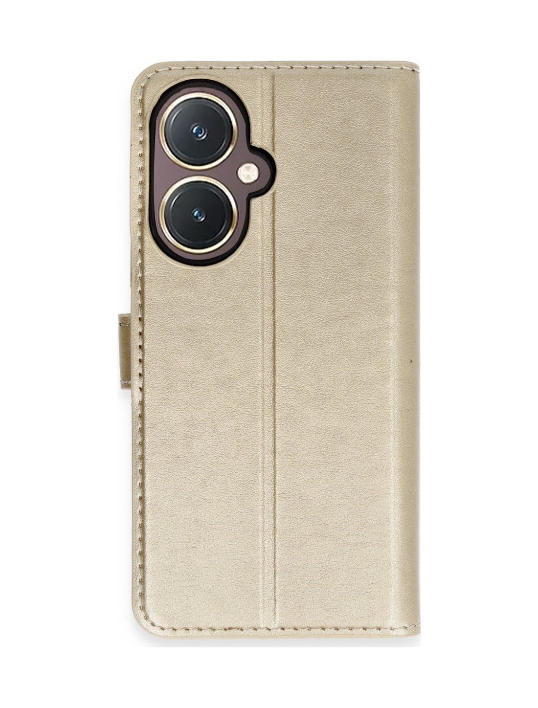 Vivo Y27 Uyumlu Kılıf Trend S Plus Kapaklı Kılıf - Gold Belirtilmemiş