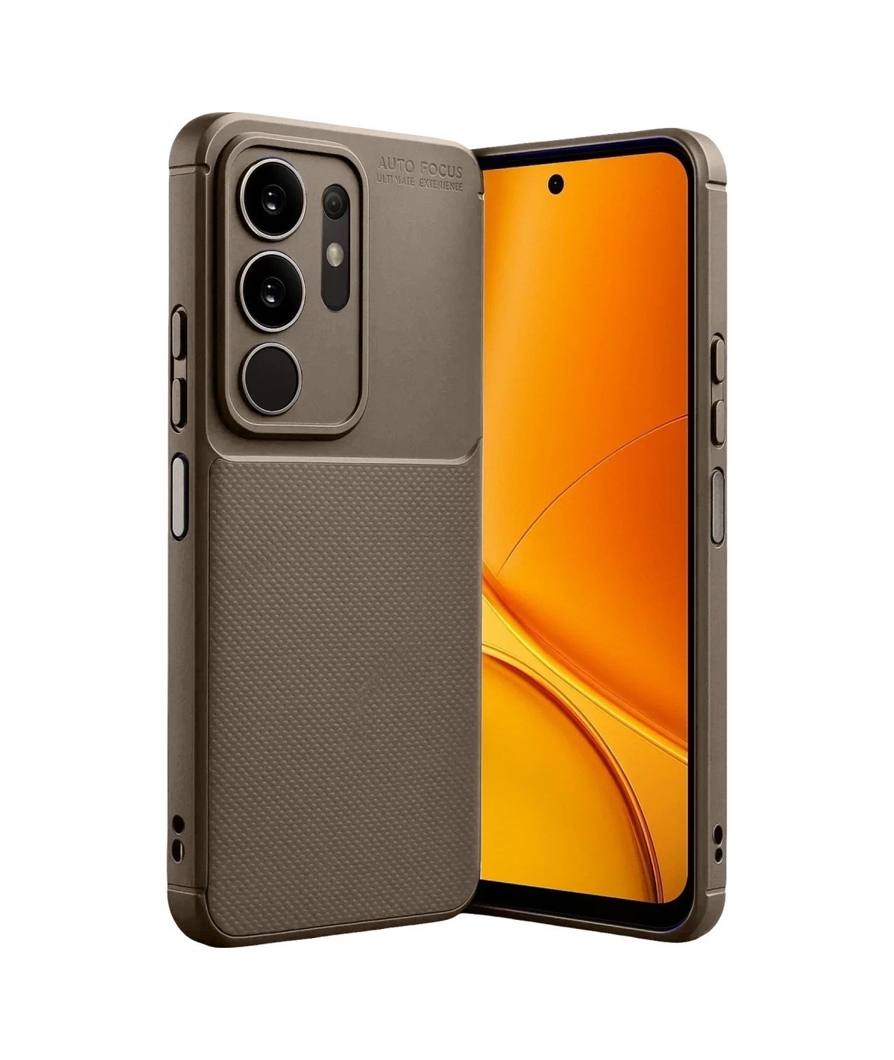 Vivo Y29 4g Uyumlu Auto Focus Karbon Kapak - Kahverengi Belirtilmemiş