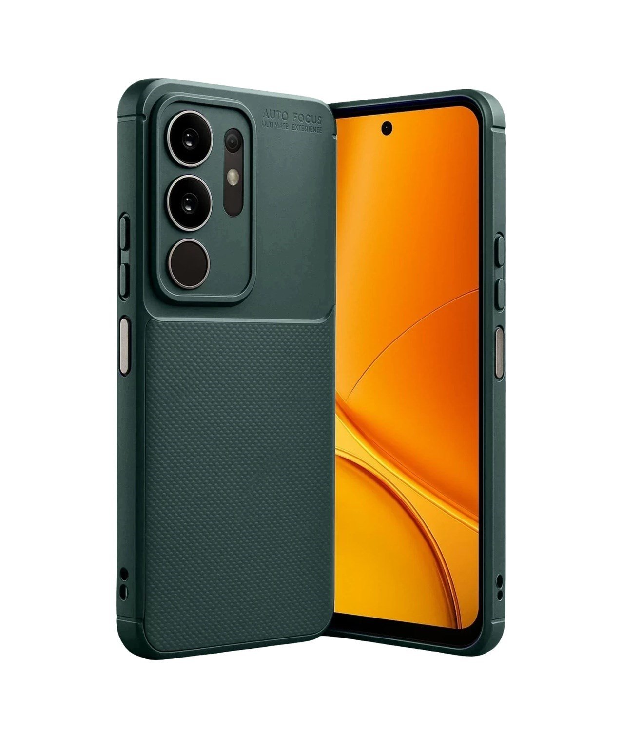 Vivo Y29 4g Uyumlu Auto Focus Karbon Kapak - Koyu Yeşil Belirtilmemiş