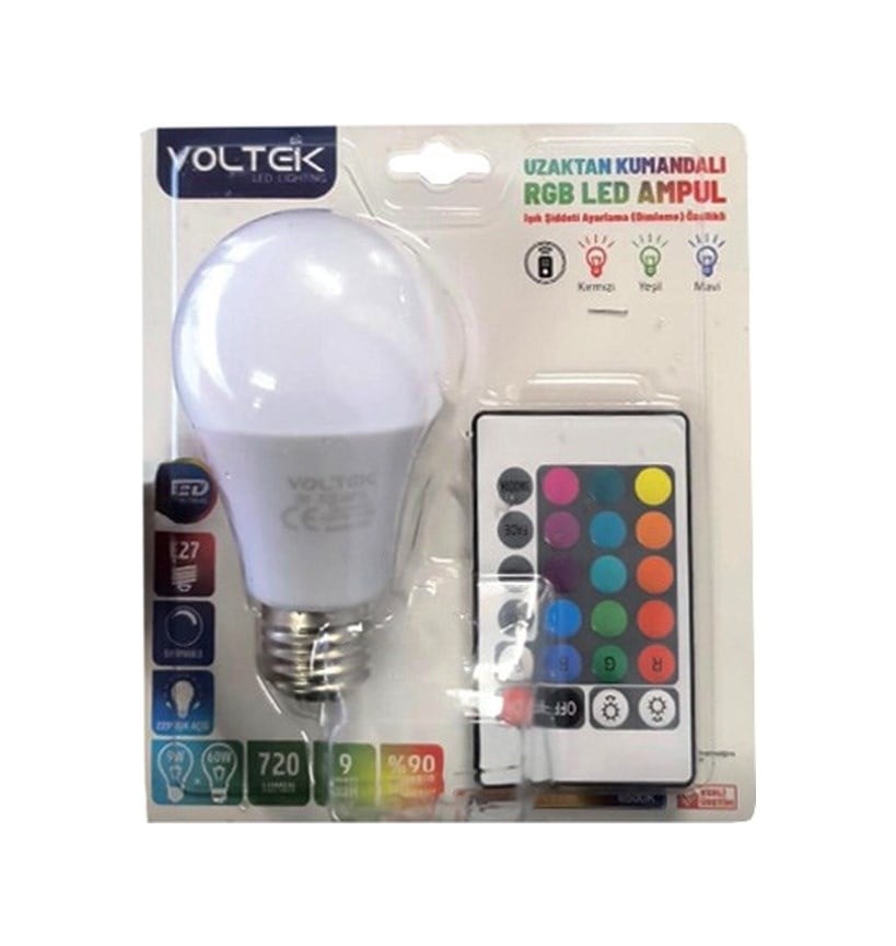 Voltek 9w Kumandalı Beyaz+rgb Led Ampul 1 Adet