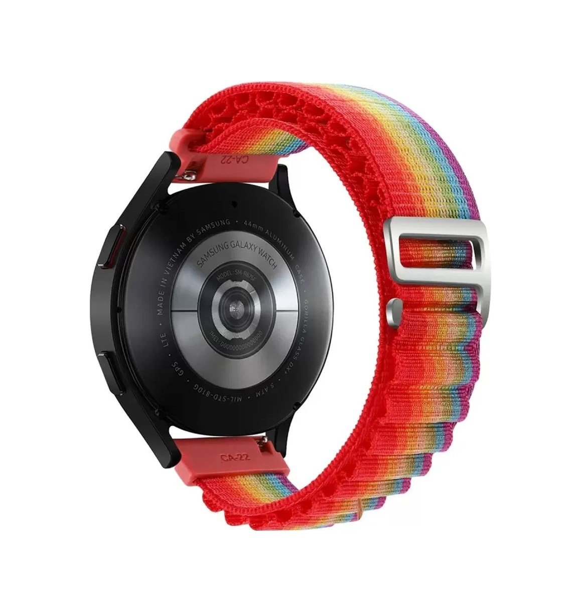 Watch 20mm Uyumlu Kr410 Kumaş Kordon - Gökkuşağı 1 -