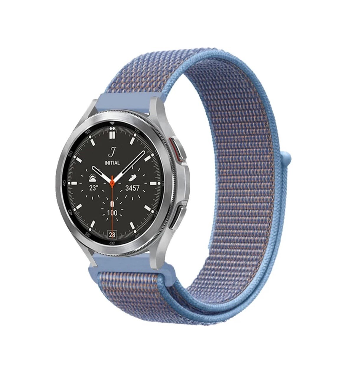Watch 22mm Uyumlu Hasırlı Cırtcırtlı Kordon - Mavi Diğer