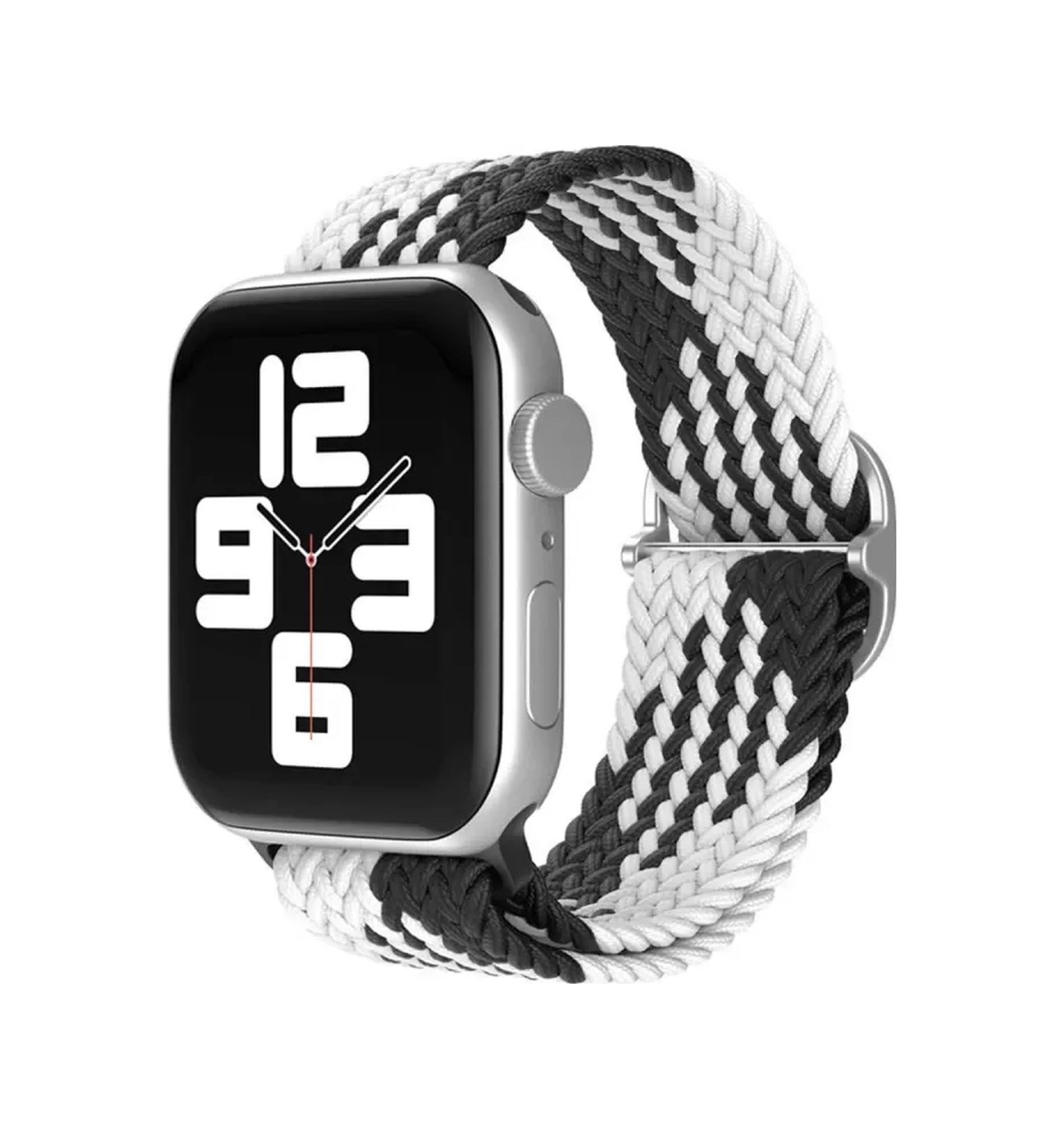 Watch 22mm Uyumlu Star Kordon - Siyah-beyaz -