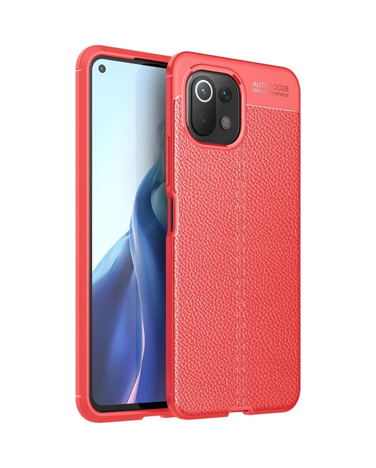 Xiaomi Mi 11 Lite Uyumlu Kılıf Auto Focus Kapak - Kırmızı Belirtilmemiş