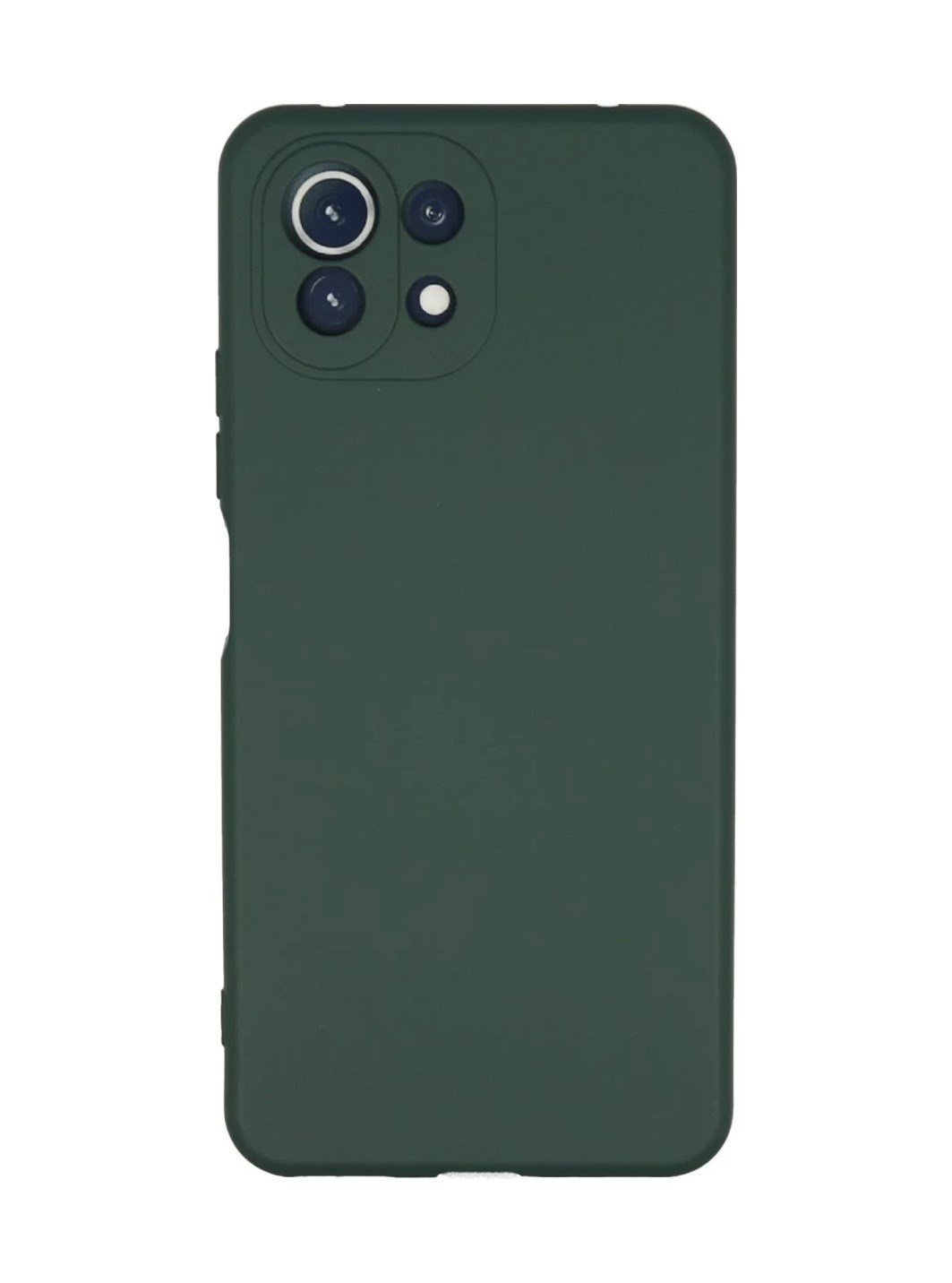 Xiaomi Mi 11 Lite Uyumlu Kılıf Nano İçi Kadife Silikon - Koyu Yeşil Belirtilmemiş