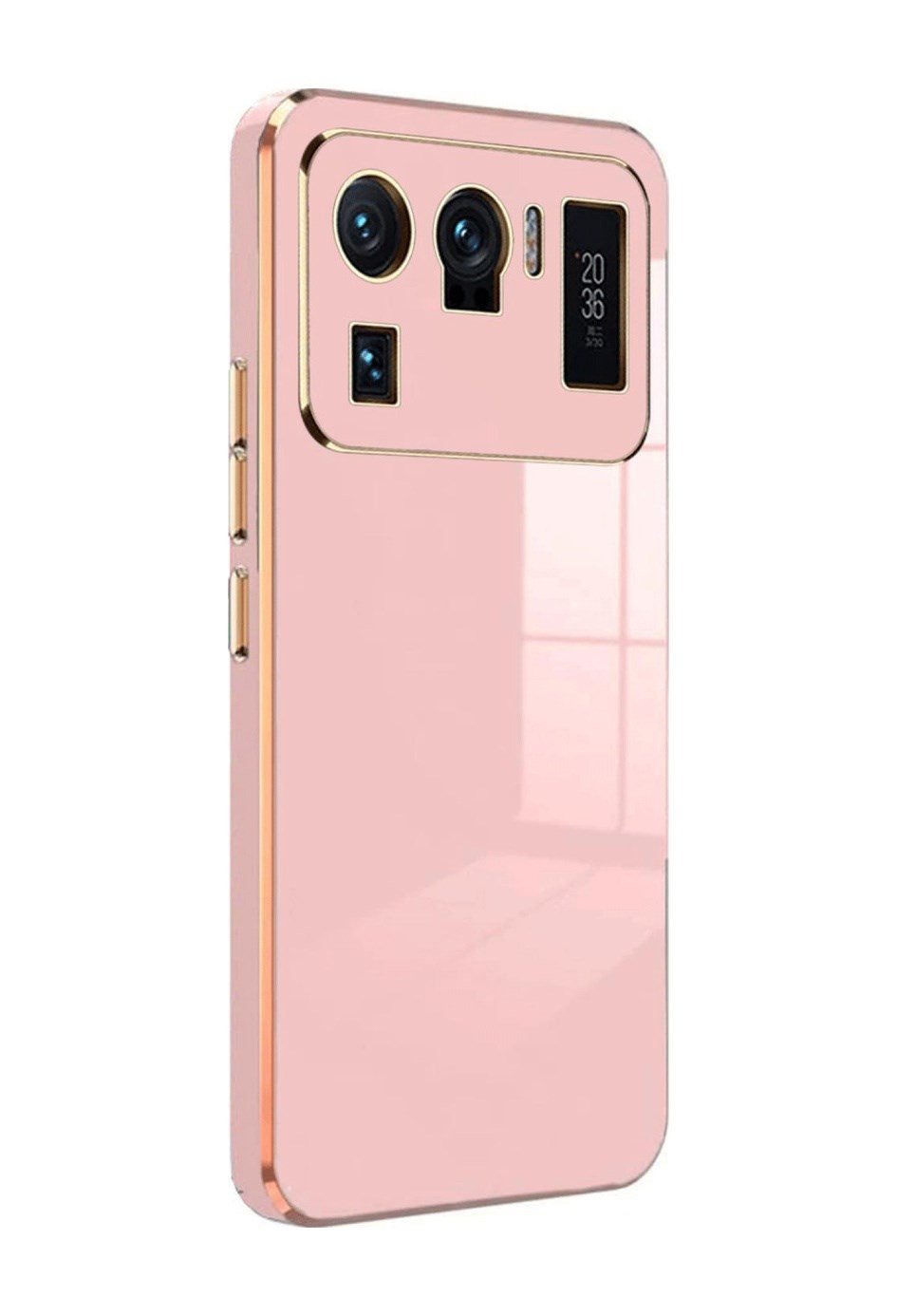 Xiaomi Mi 11 Ultra Uyumlu Kılıf Volet Silikon - Pembe Belirtilmemiş