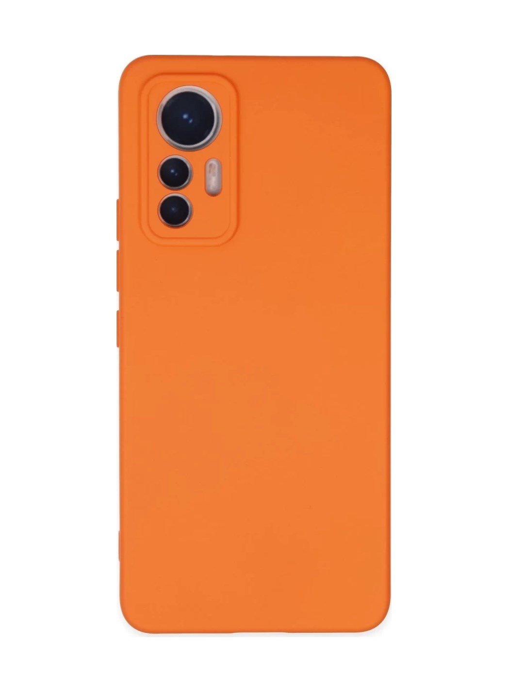 Xiaomi Mi 12 Lite Uyumlu Kılıf Nano İçi Kadife Silikon - Turuncu Belirtilmemiş