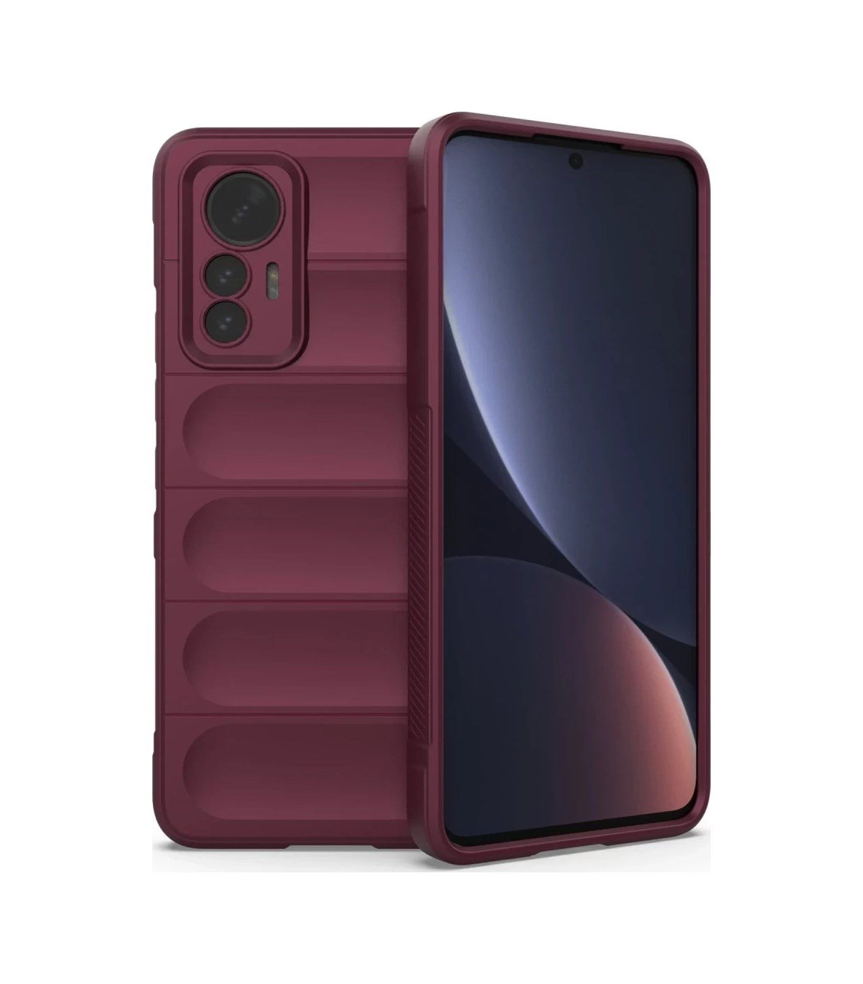 Xiaomi Mi 12 Lite Uyumlu Kılıf Optimum Silikon - Bordo Belirtilmemiş