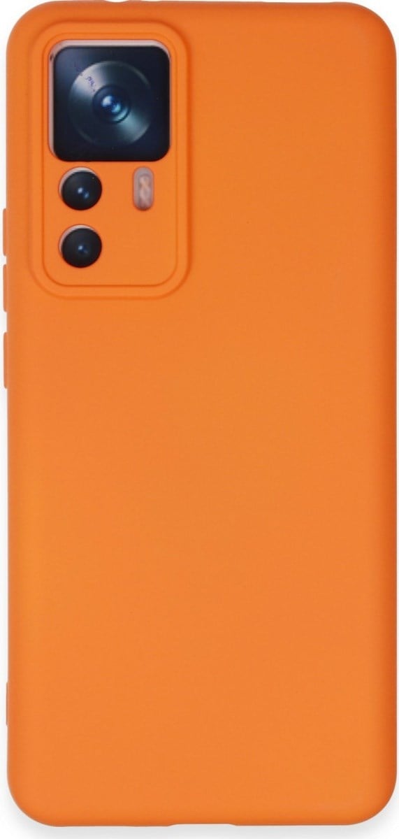 Xiaomi Mi 12t Pro Uyumlu Kılıf Nano İçi Kadife Silikon - Turuncu Belirtilmemiş