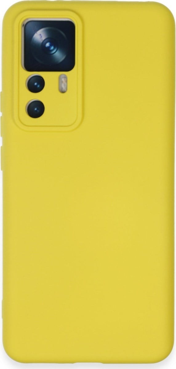 Xiaomi Mi 12t Pro Uyumlu Kılıf Nano İçi Kadife Silikon - Sarı Belirtilmemiş