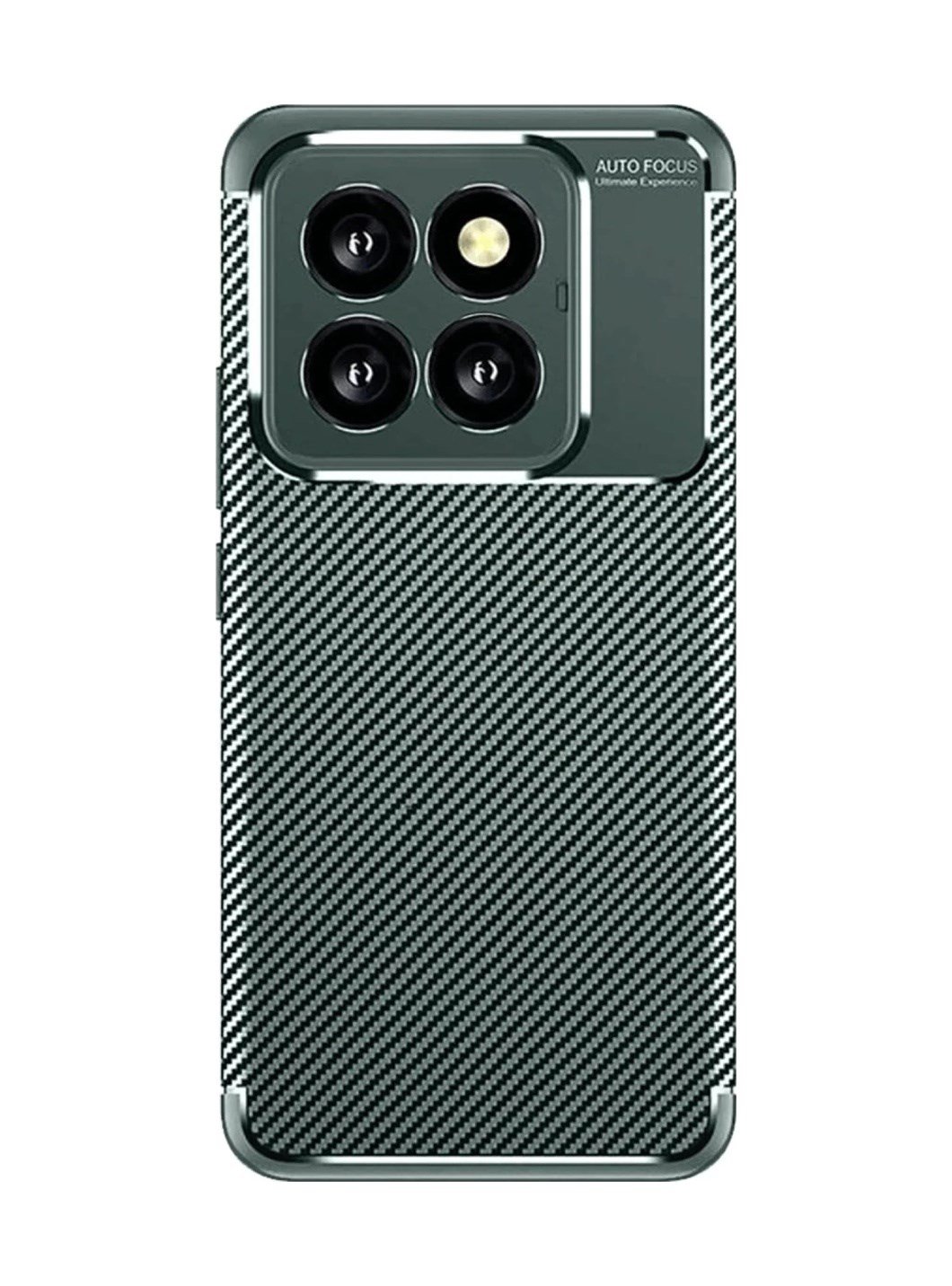 Xiaomi Mi 14t Pro Uyumlu Kılıf Auto Focus Karbon Kapak - Koyu Yeşil Belirtilmemiş