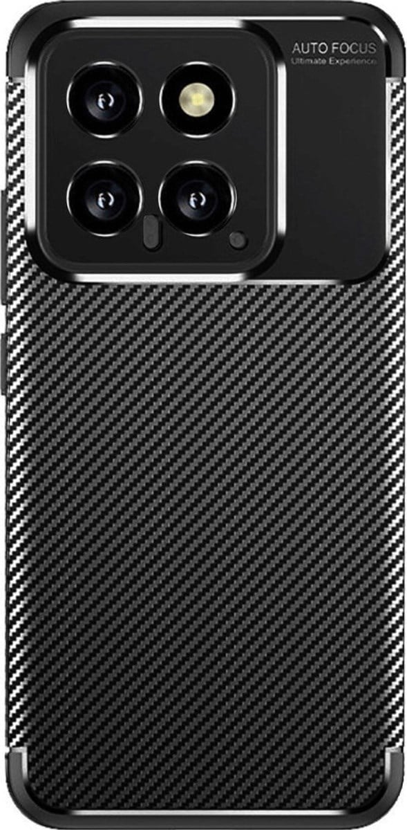 Xiaomi Mi 14t Uyumlu Kılıf Auto Focus Karbon Kapak - Siyah Belirtilmemiş