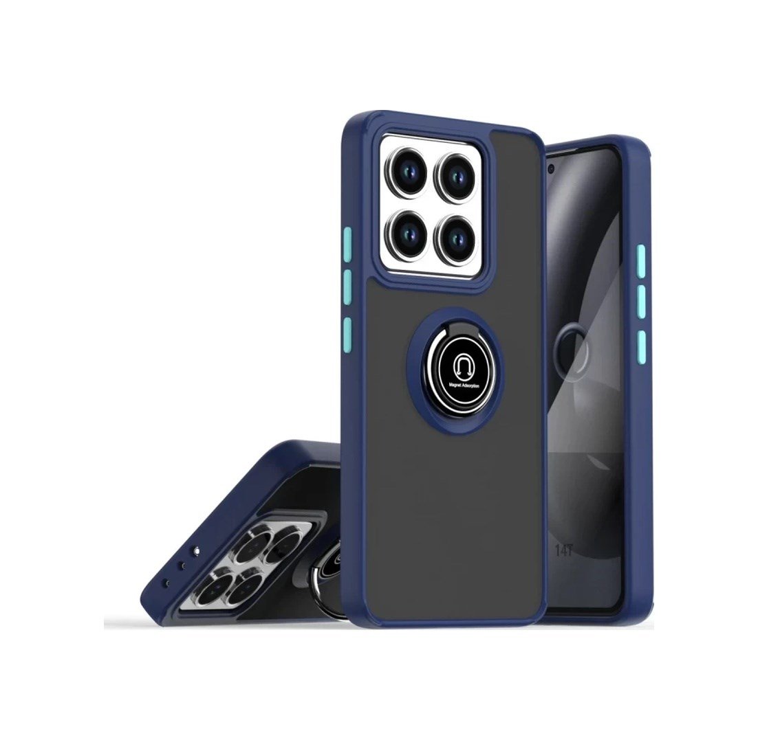 Xiaomi Mi 14t Uyumlu Montreal Yüzüklü Silikon Kapak - Lacivert Belirtilmemiş