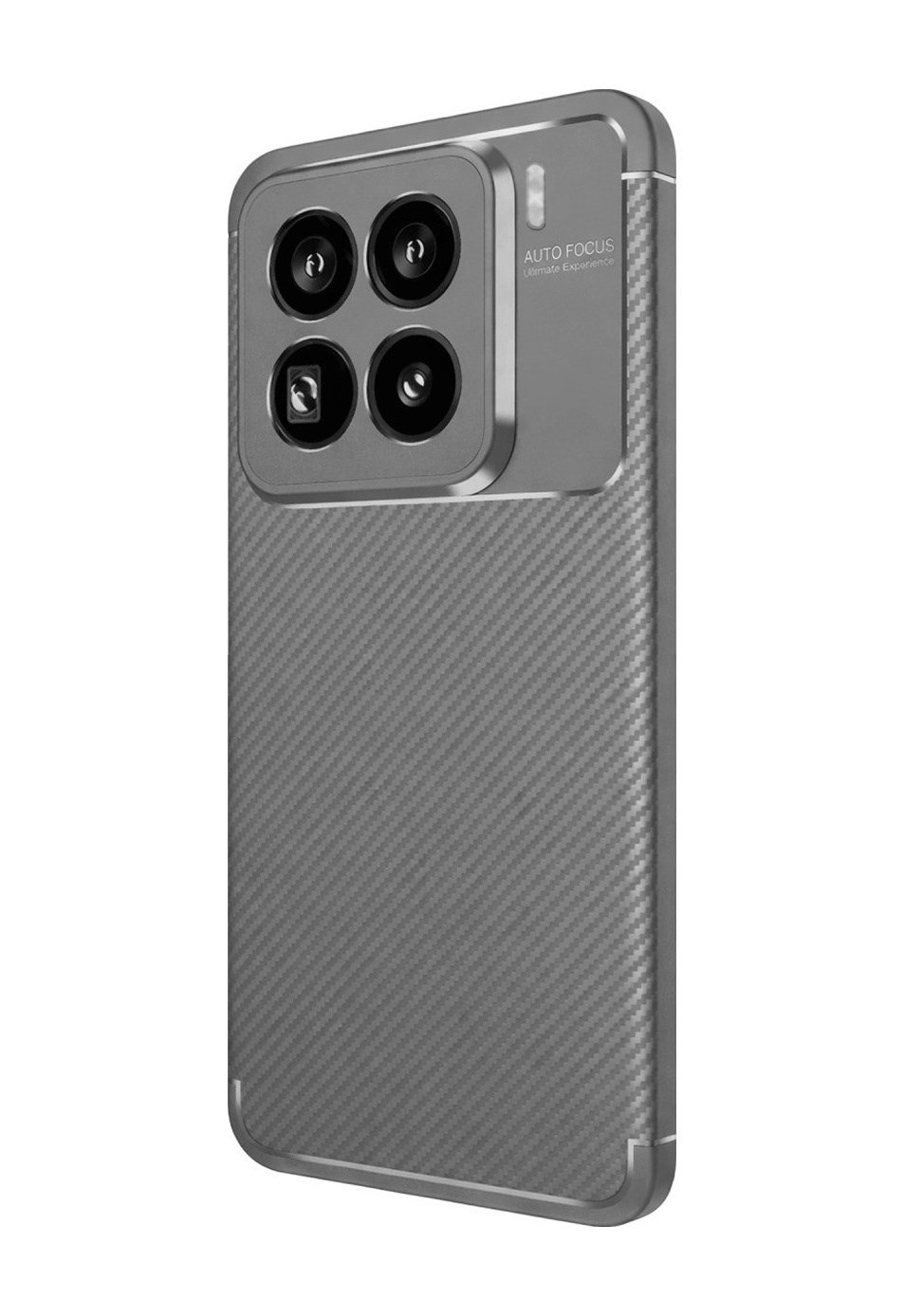 Xiaomi Mi 15 Pro Uyumlu Kılıf Auto Focus Karbon Kapak - Gri Belirtilmemiş