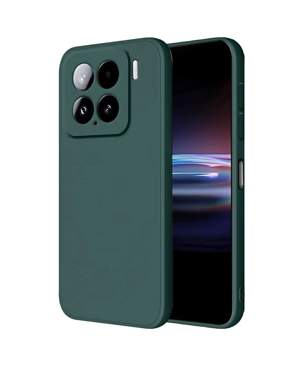 Xiaomi Mi 15 Pro Uyumlu Kılıf Nano İçi Kadife Silikon - Koyu Yeşil Belirtilmemiş