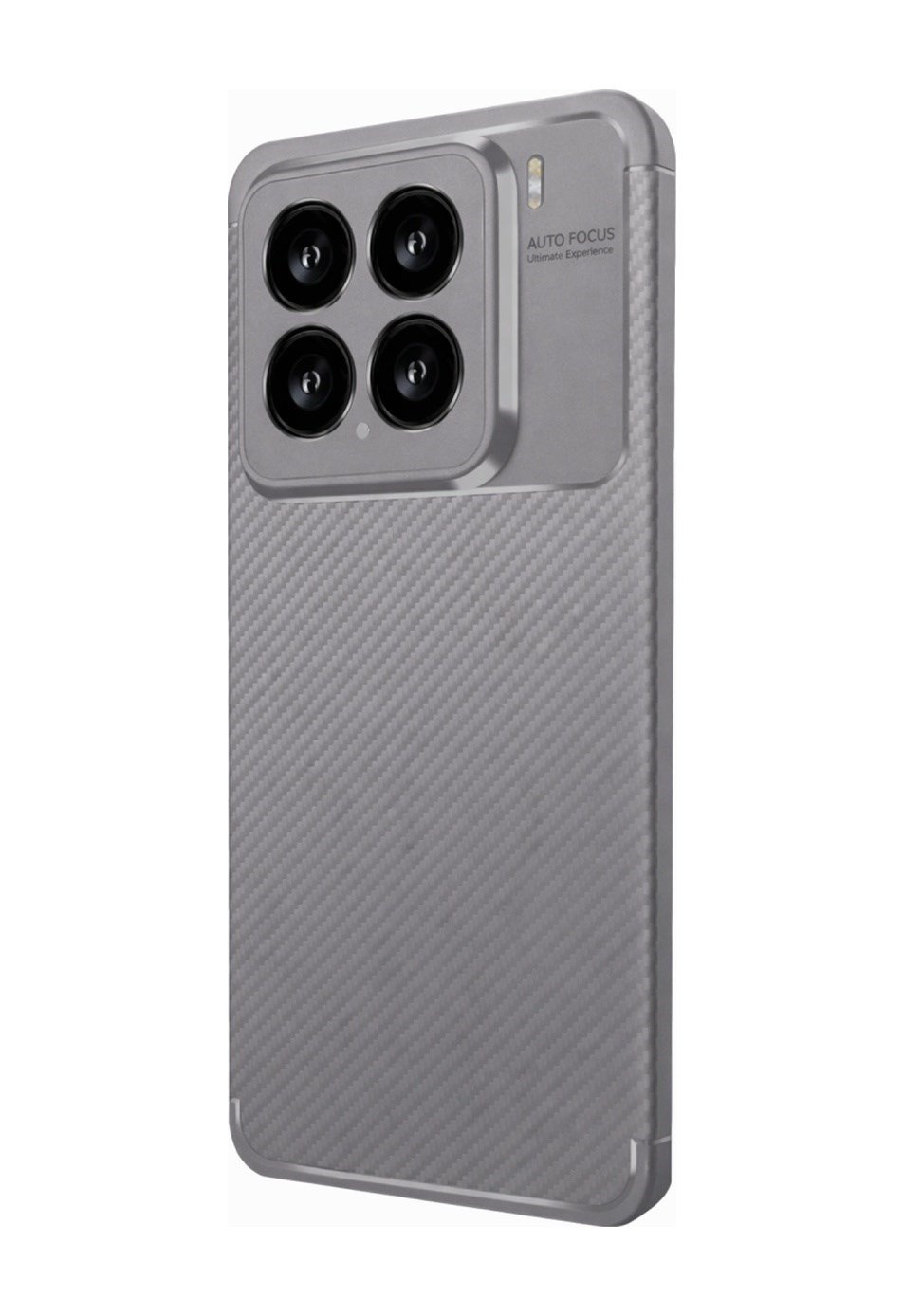 Xiaomi Mi 15 Uyumlu Kılıf Auto Focus Karbon Kapak - Gri Belirtilmemiş