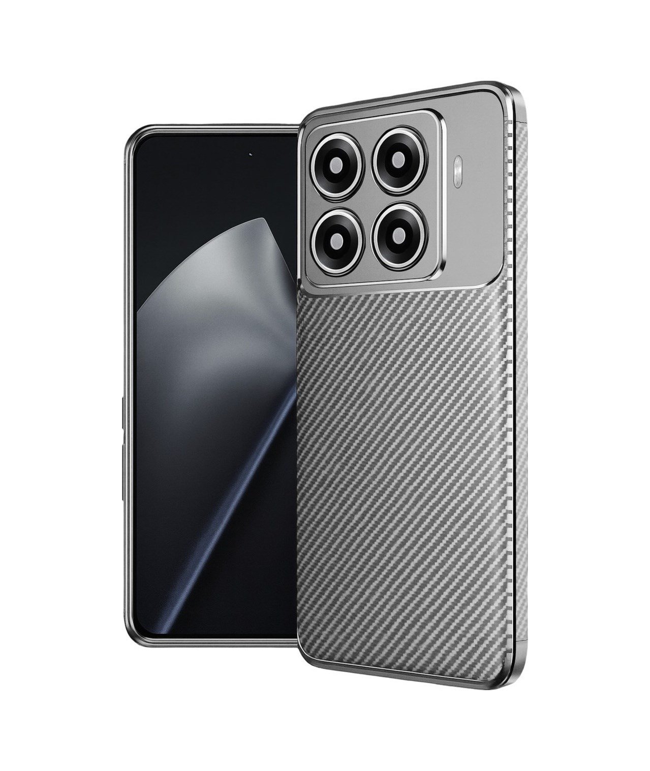 Xiaomi Mi 15t Pro Uyumlu Auto Focus Karbon Kapak - Gri Belirtilmemiş