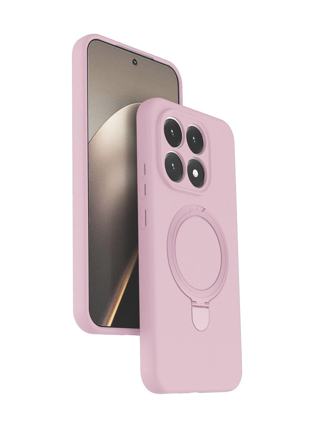 Xiaomi Mi 15t Uyumlu Regal Magsafe Standlı Kapak - Açık Pembe Belirtilmemiş