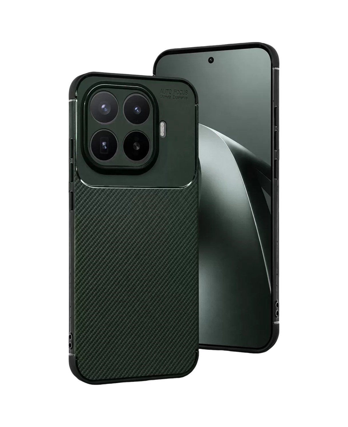 Xiaomi Mi 17t Pro Uyumlu Auto Focus Karbon Kapak - Koyu Yeşil Belirtilmemiş