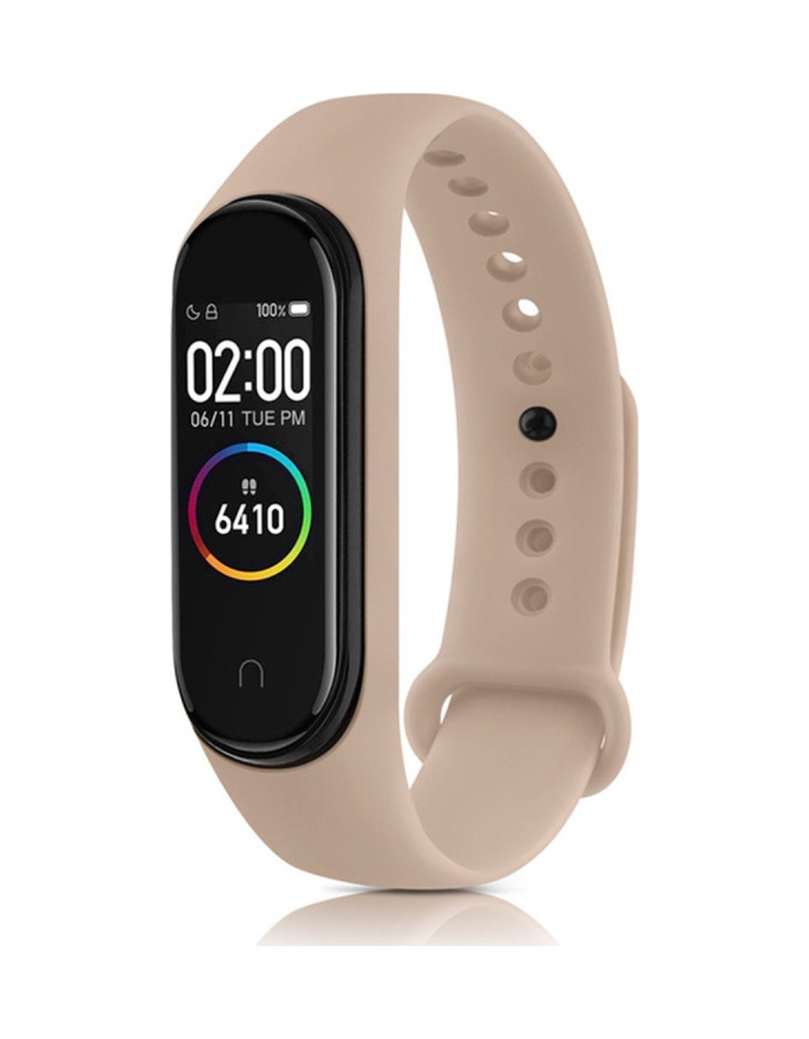 Xiaomi Mi Band 6 Uyumlu Klasik Kordon - Pudra -