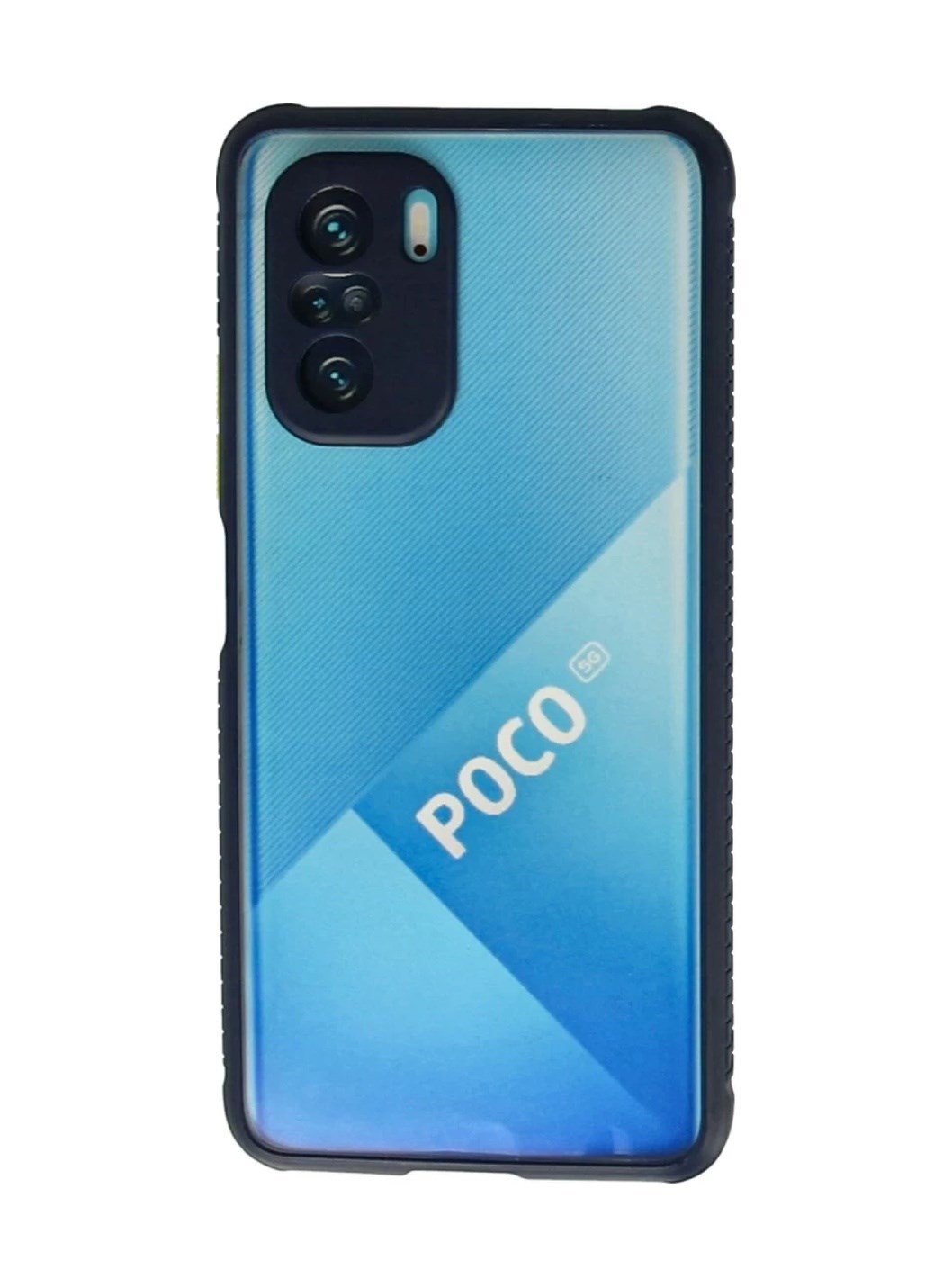 Xiaomi Poco F3 Uyumlu Kılıf Miami Şeffaf Silikon - Lacivert Belirtilmemiş