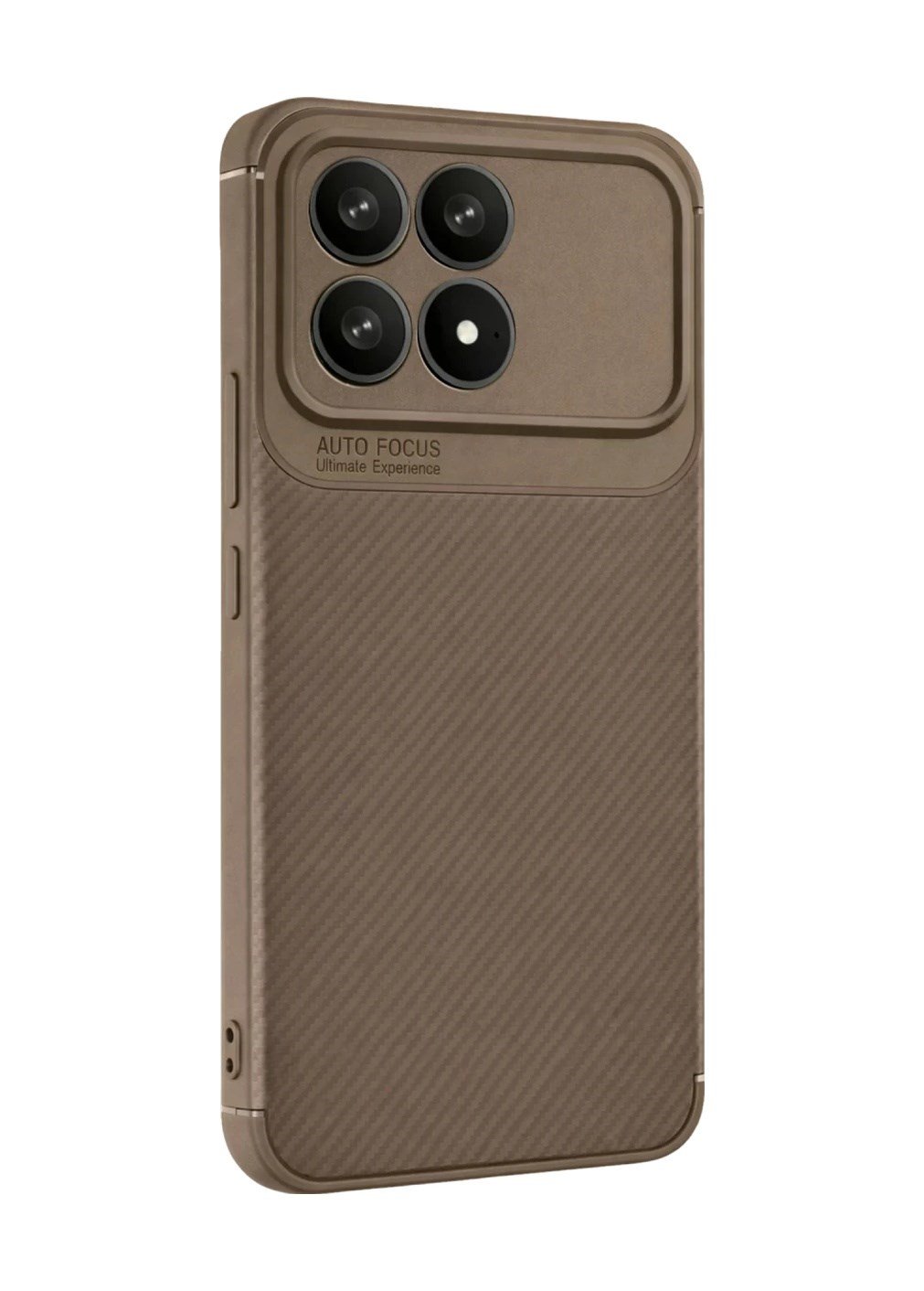 Xiaomi Poco F8 Pro Uyumlu Auto Focus Karbon Kapak - Kahverengi Belirtilmemiş