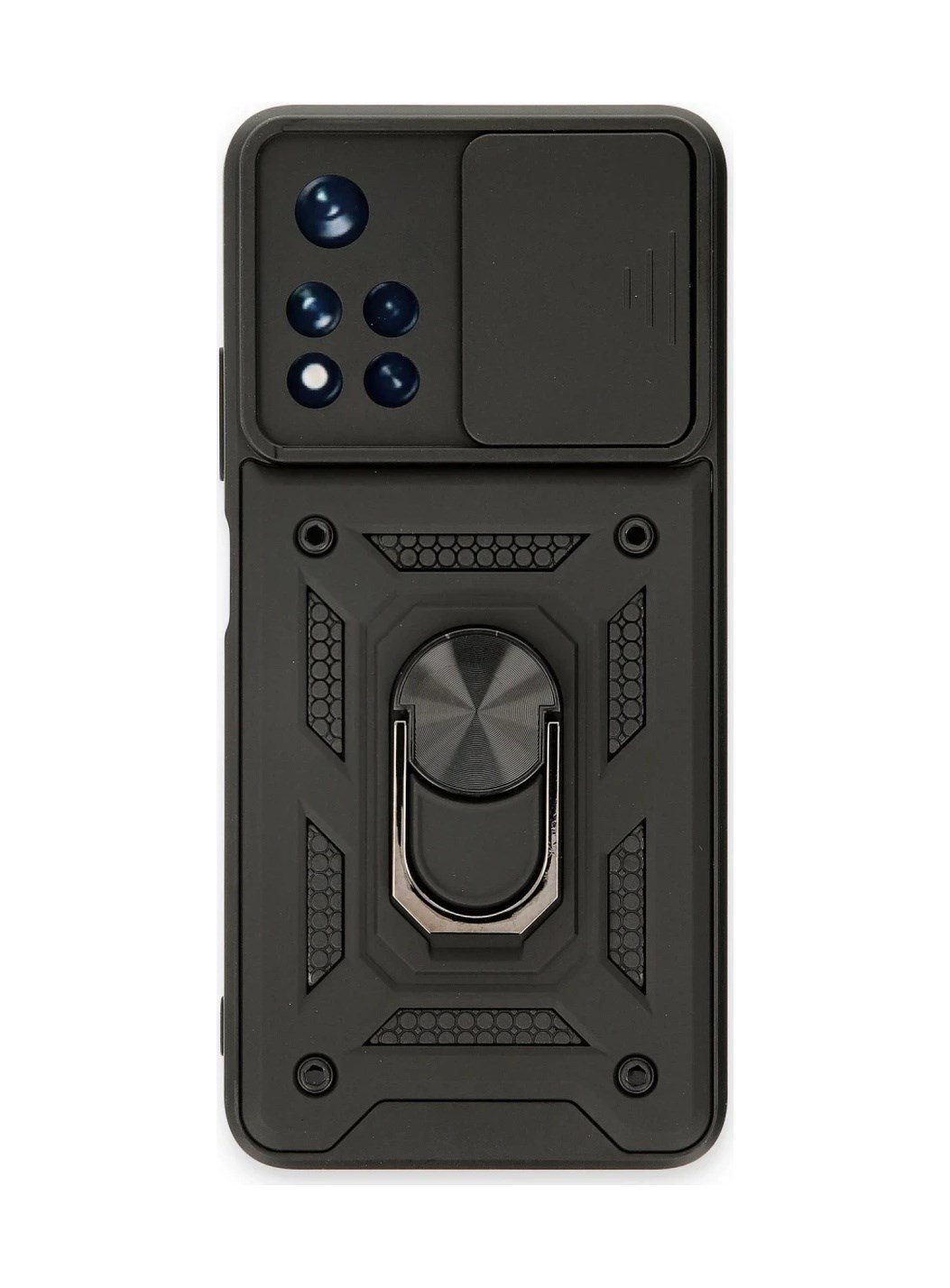 Xiaomi Poco M4 Pro 5g Kılıf Pars Lens Yüzüklü Silikon - Siyah 0.2M-Çok Renkli