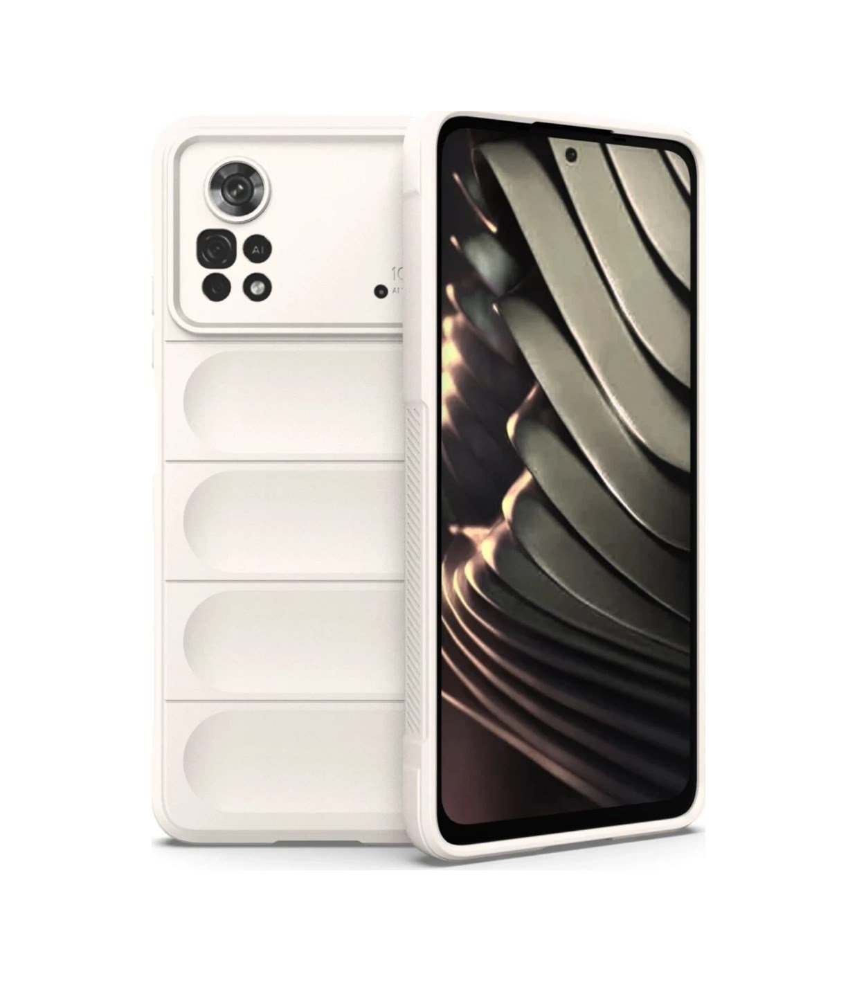 Xiaomi Poco X4 Pro 5g Uyumlu Kılıf Optimum Silikon - Krem Belirtilmemiş