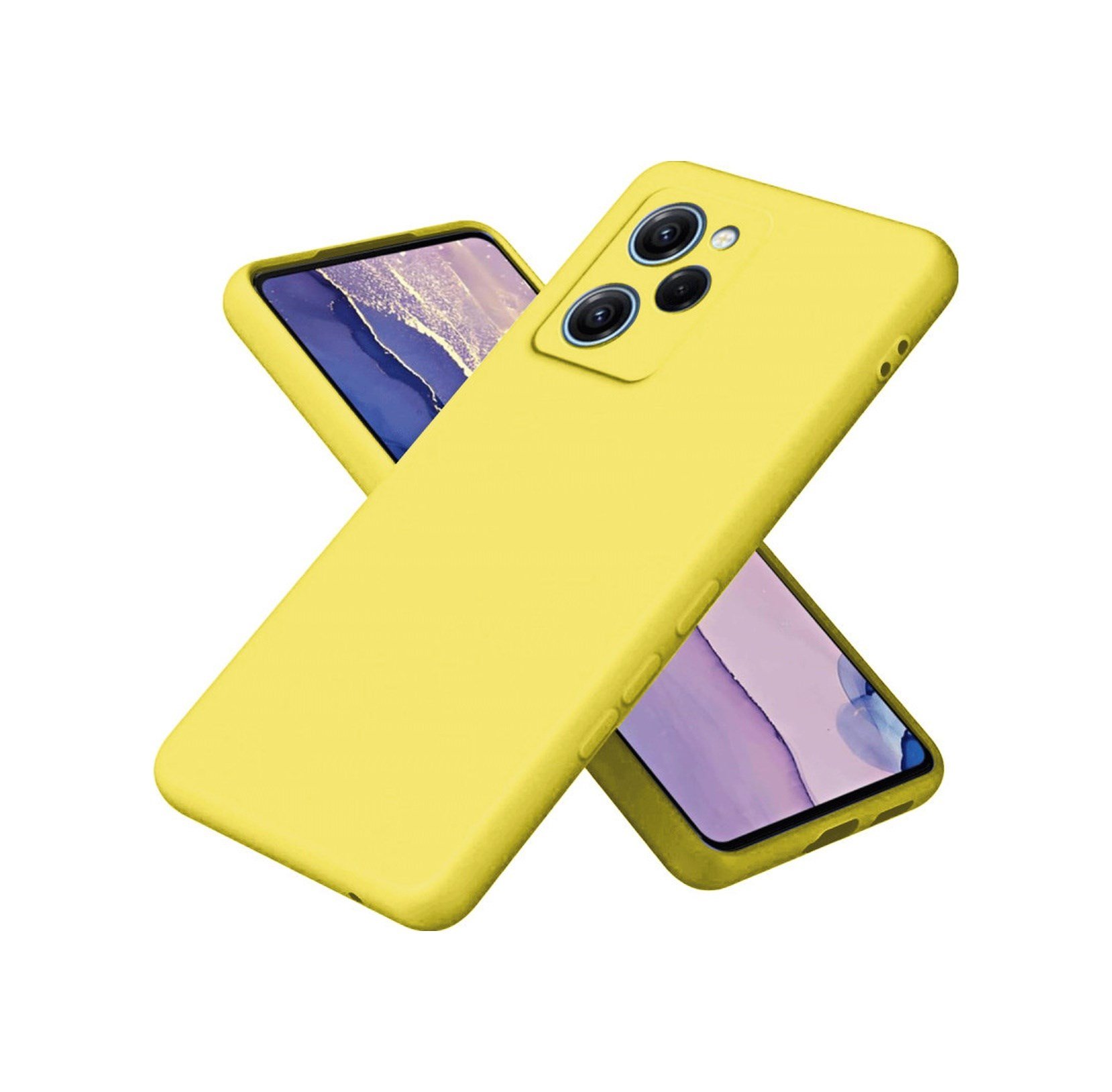 Xiaomi Poco X5 Pro 5g Uyumlu Nano İçi Kadife Silikon - Sarı Belirtilmemiş