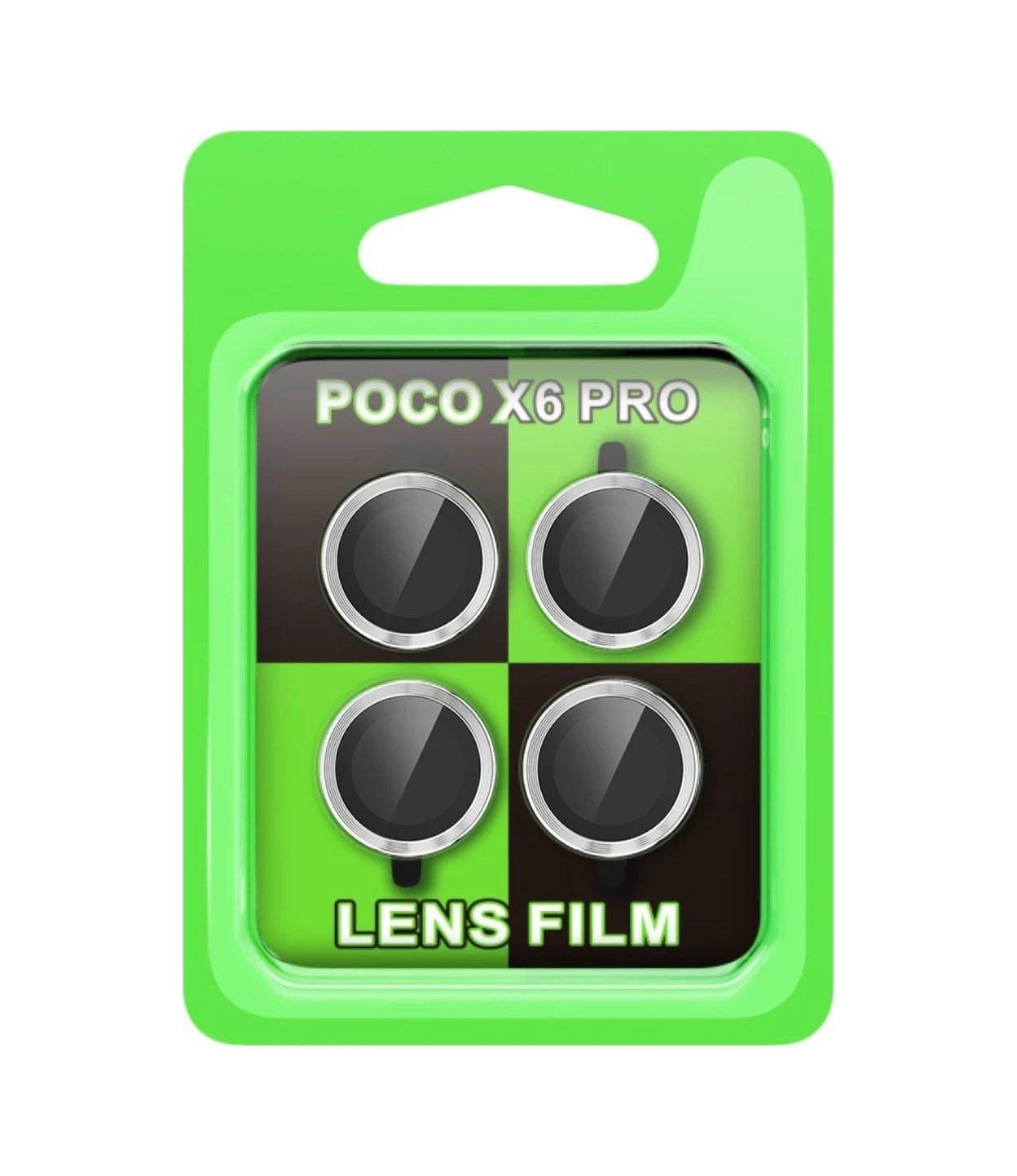Xiaomi Poco X6 Pro Uyumlu Raze Metal Kamera Lens - Gümüş