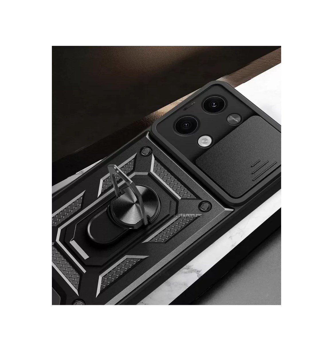 Xiaomi Poco X6 Uyumlu Kılıf Pars Lens Yüzüklü Silikon - Kırmızı Belirtilmemiş