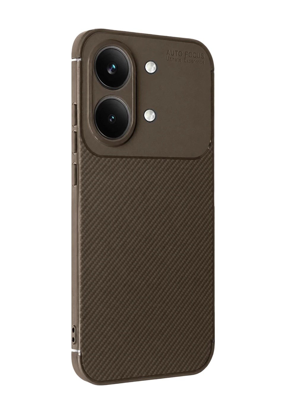 Xiaomi Poco X8 Pro Max Uyumlu Auto Focus Karbon Kapak - Kahverengi Belirtilmemiş