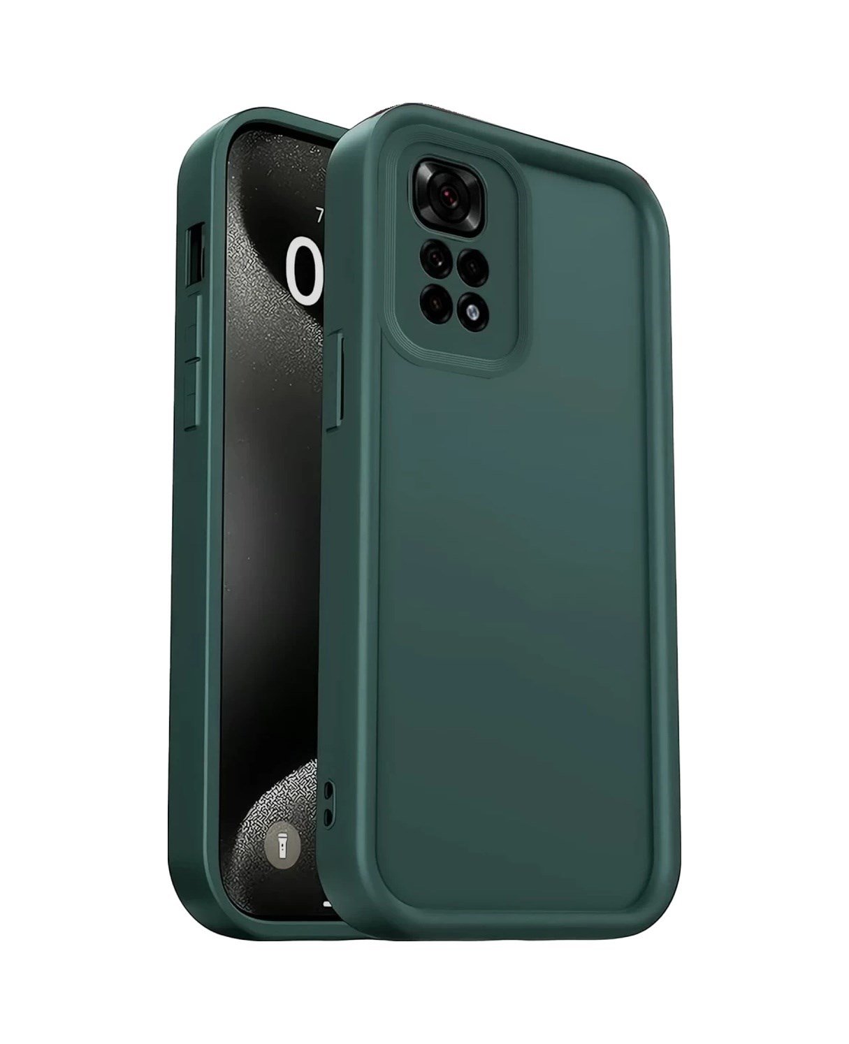 Xiaomi Redmi 10 2022 Uyumlu Kılıf Viera Silikon - Koyu Yeşil Belirtilmemiş