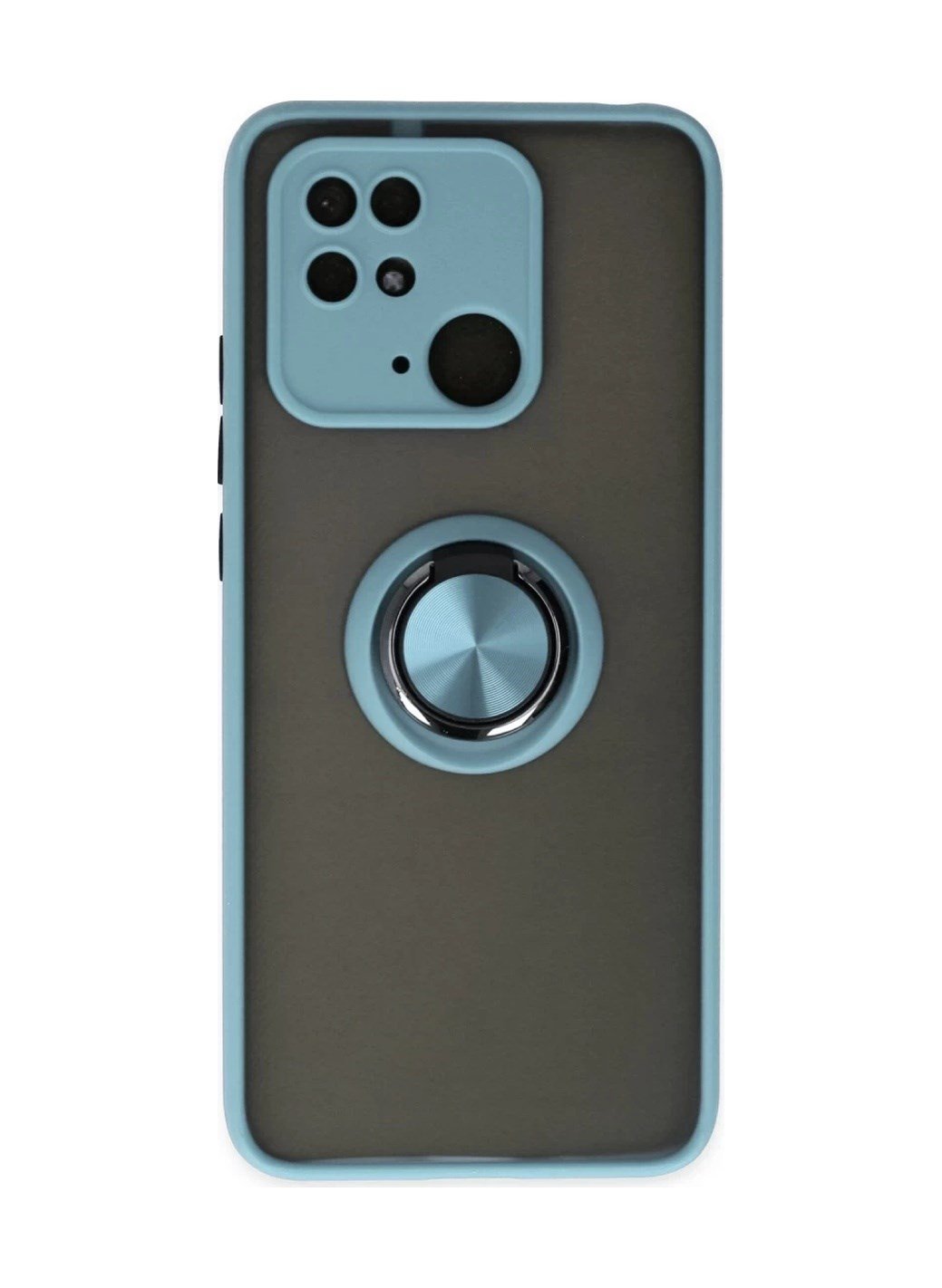 Xiaomi Redmi 10c Uyumlu Kılıf Montreal Yüzüklü Silikon Kapak - Buz Mavi Belirtilmemiş