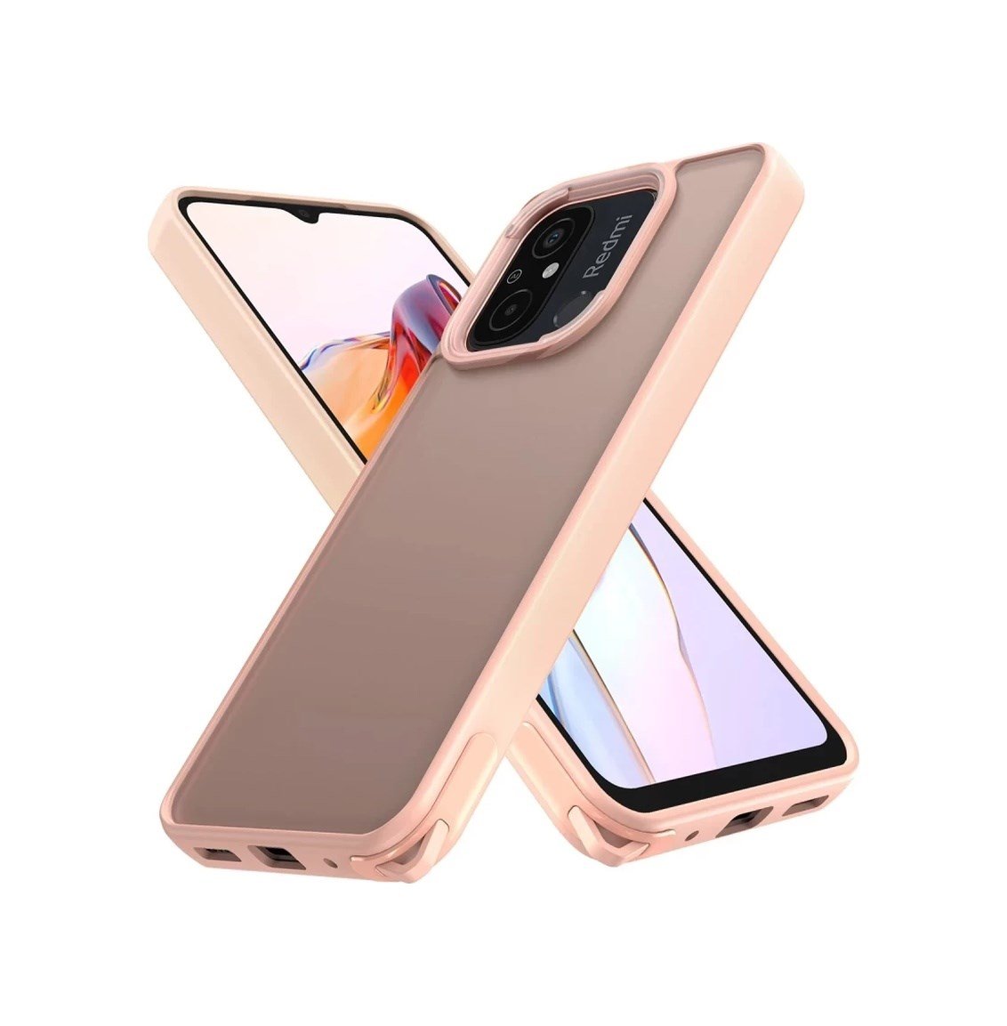 Xiaomi Redmi 12c Uyumlu Kılıf Elegant Kapak - Pudra Belirtilmemiş
