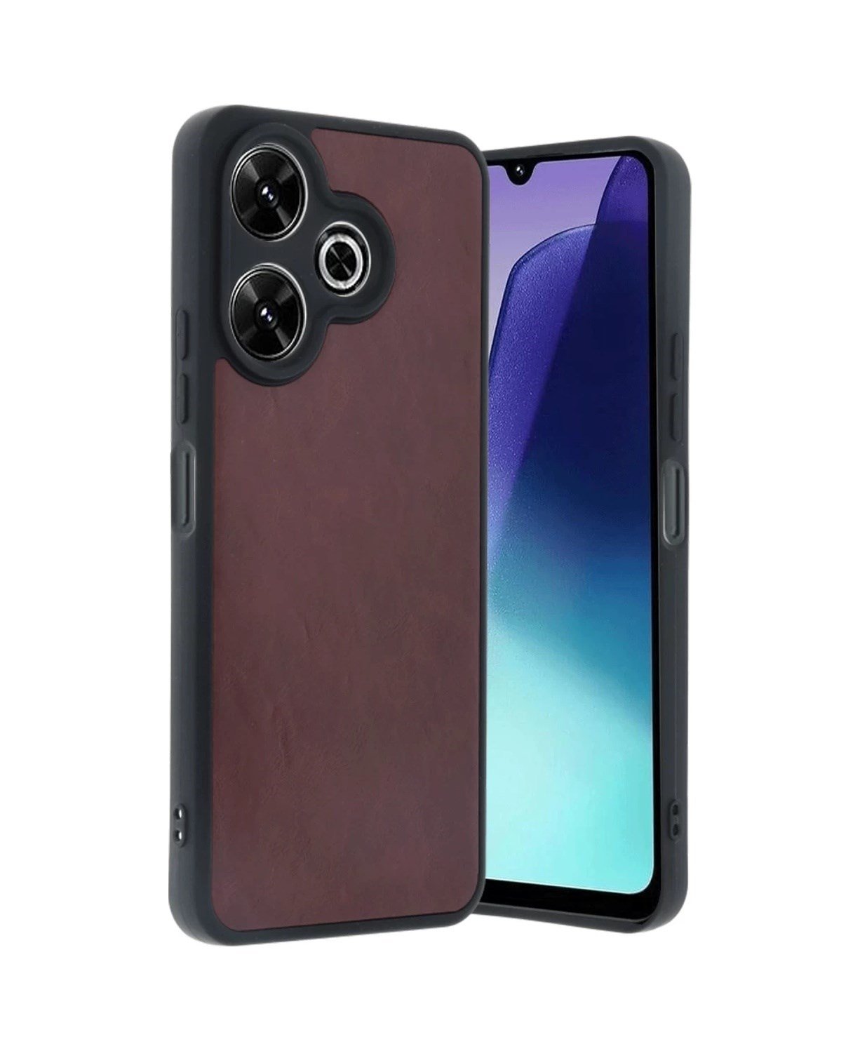 Xiaomi Redmi 13 4g Uyumlu Kılıf Aras Deri Kapak - Bordo Belirtilmemiş