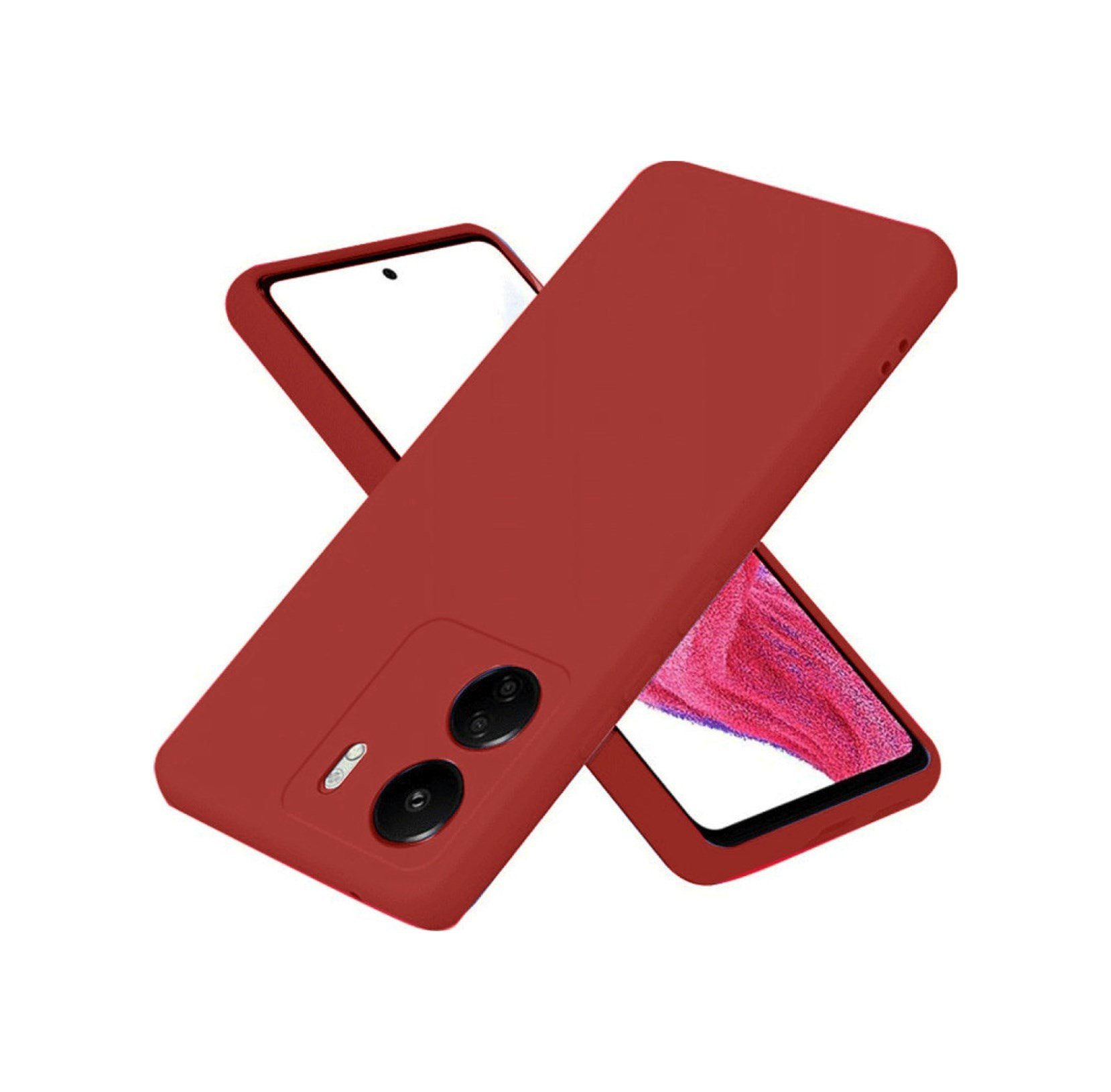 Xiaomi Redmi 13c Uyumlu Kılıf First Silikon - Bordo Belirtilmemiş