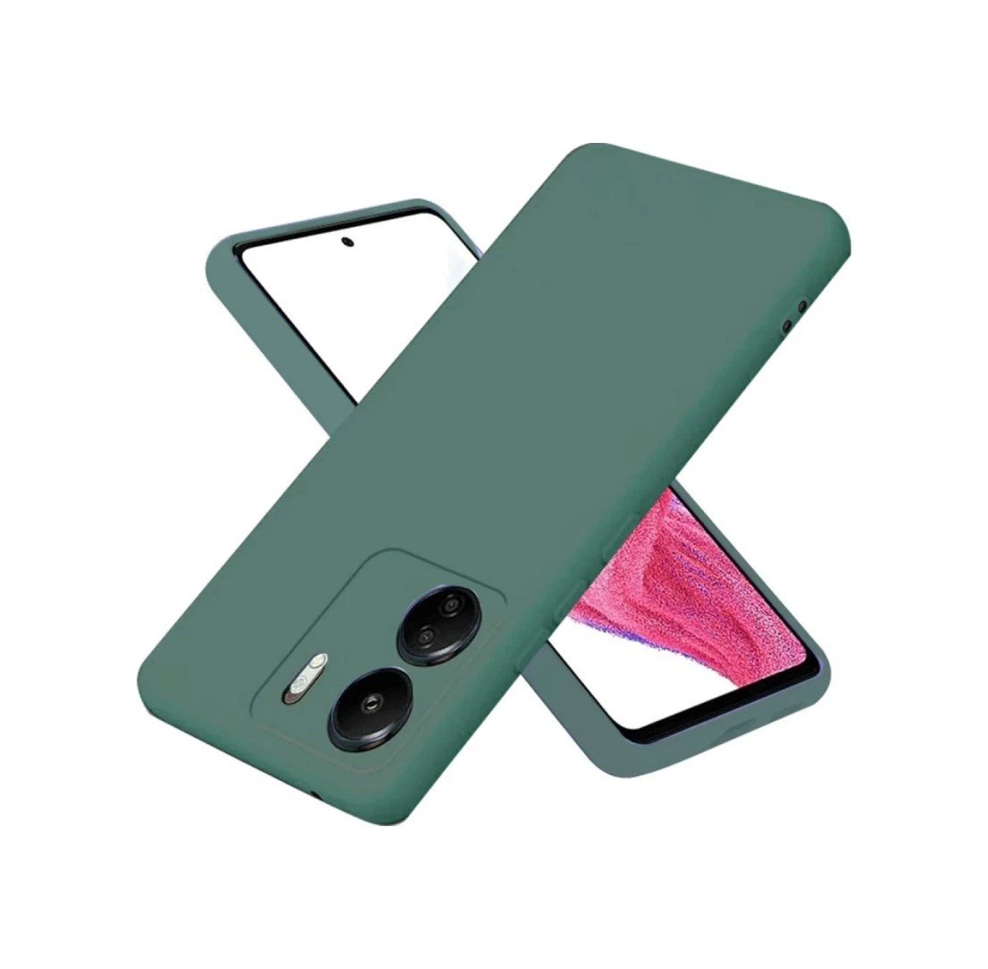 Xiaomi Redmi 13c Uyumlu Kılıf First Silikon - Koyu Yeşil Belirtilmemiş