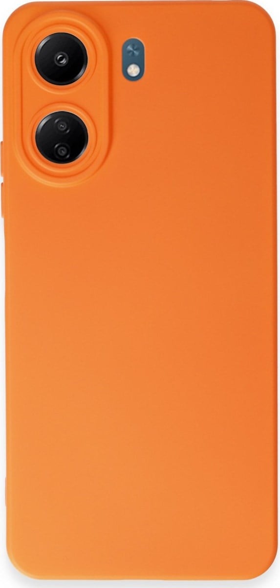 Xiaomi Redmi 13c Uyumlu Kılıf Nano İçi Kadife Silikon - Turuncu Belirtilmemiş