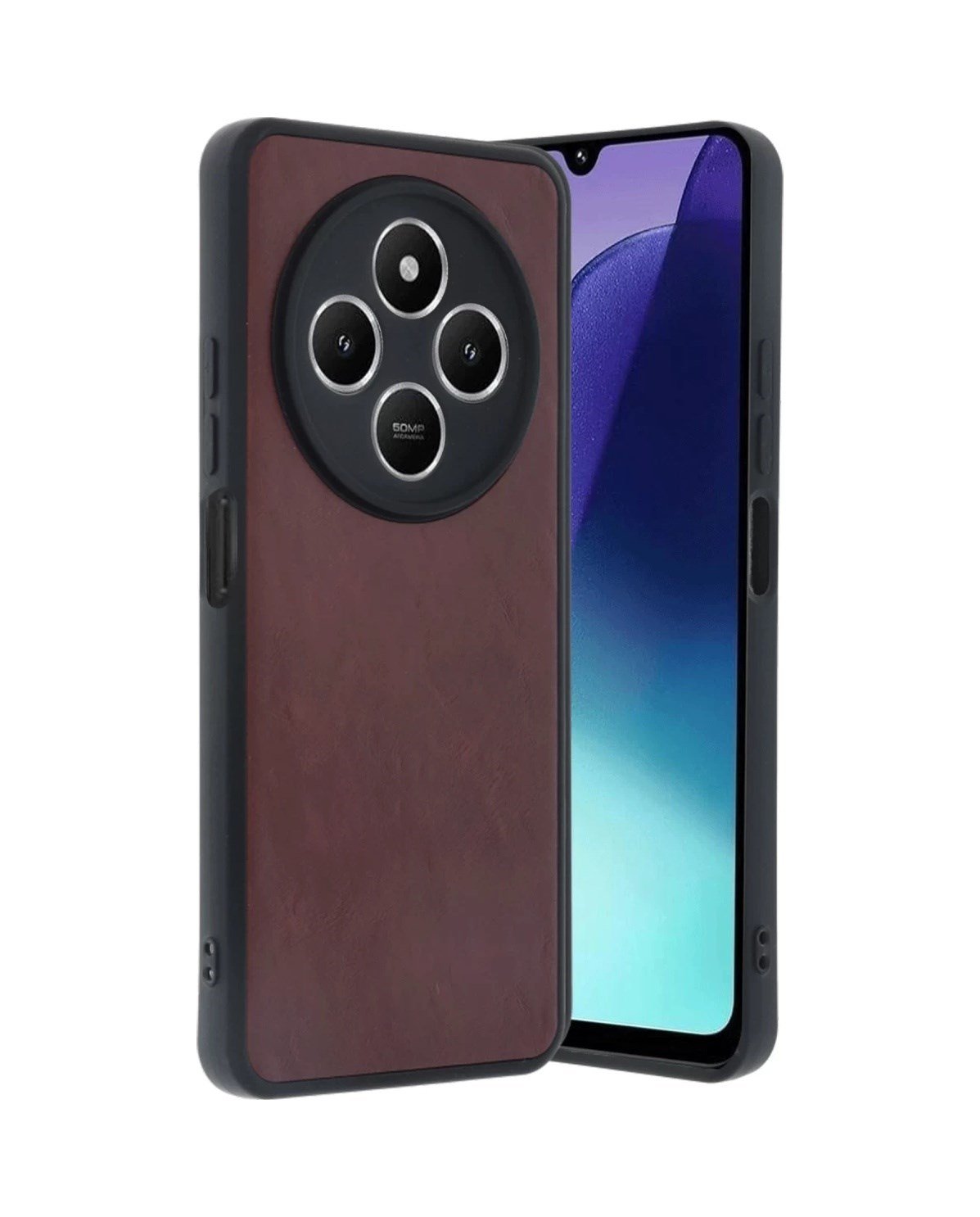 Xiaomi Redmi 14c Uyumlu Kılıf Aras Deri Kapak - Bordo Belirtilmemiş