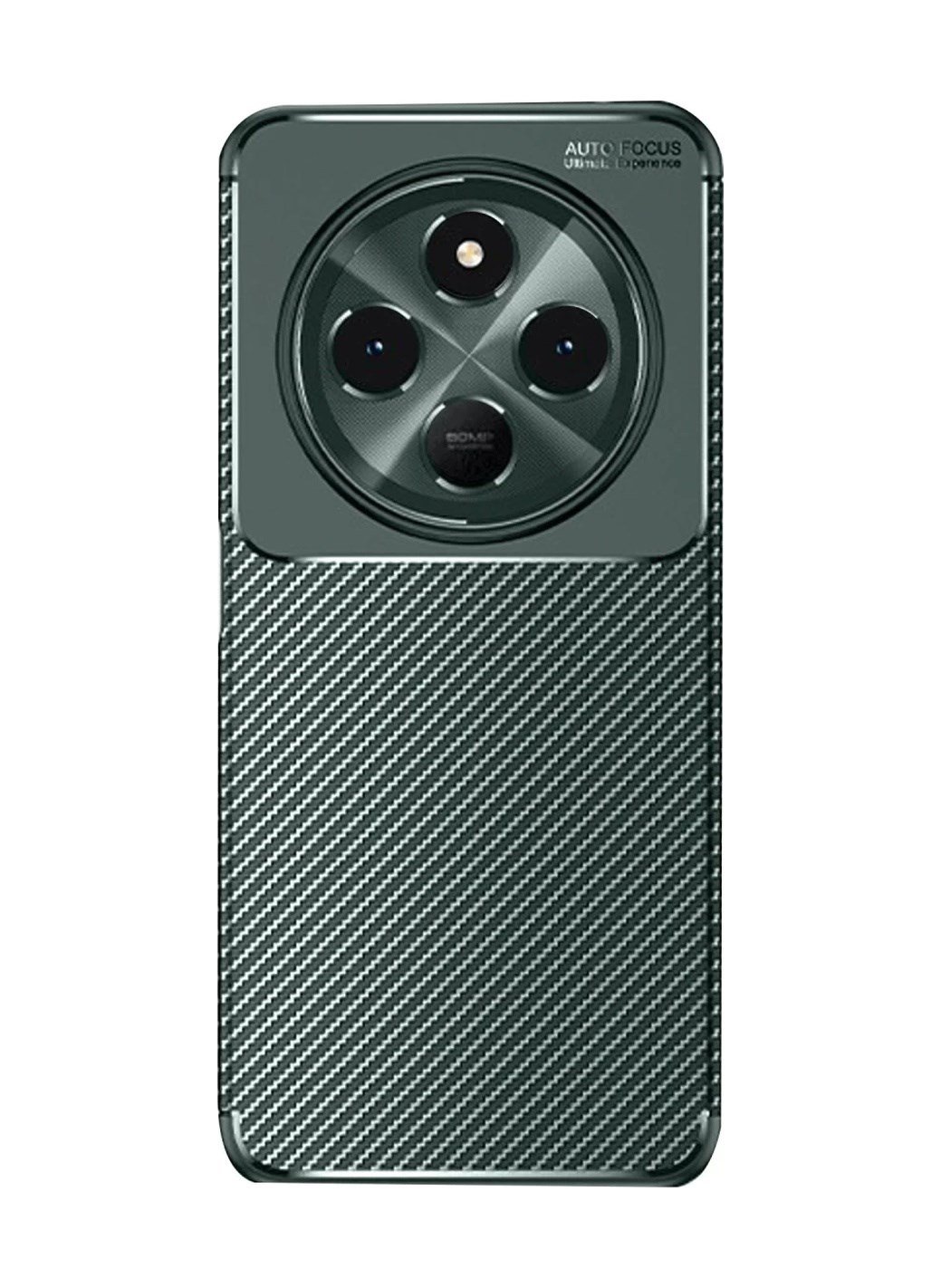 Xiaomi Redmi 14c Uyumlu Kılıf Auto Focus Karbon Kapak - Koyu Yeşil Belirtilmemiş