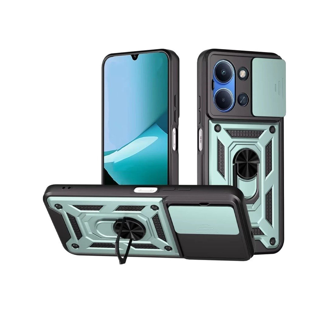 Xiaomi Redmi 15c 4g Uyumlu Pars Lens Yüzüklü Silikon - Yeşil Belirtilmemiş