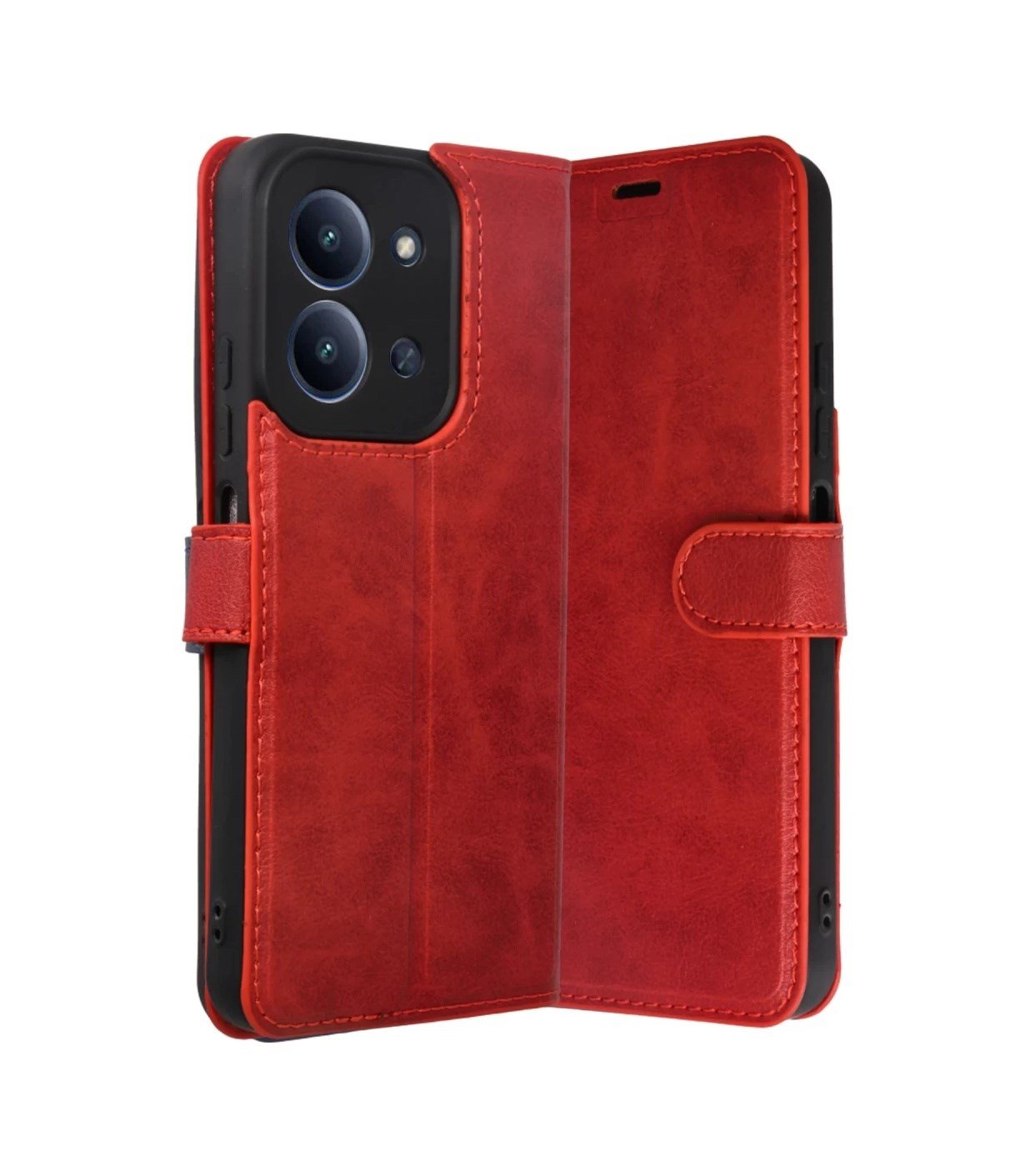 Xiaomi Redmi 15c 4g Uyumlu Trend S Plus Kapaklı Kılıf - Kırmızı Belirtilmemiş