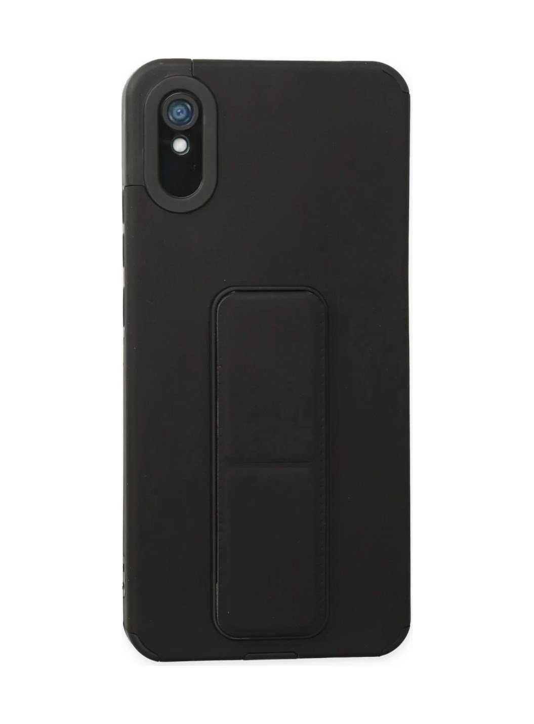 Xiaomi Redmi 9a Uyumlu Kılıf Mega Standlı Silikon - Siyah Belirtilmemiş