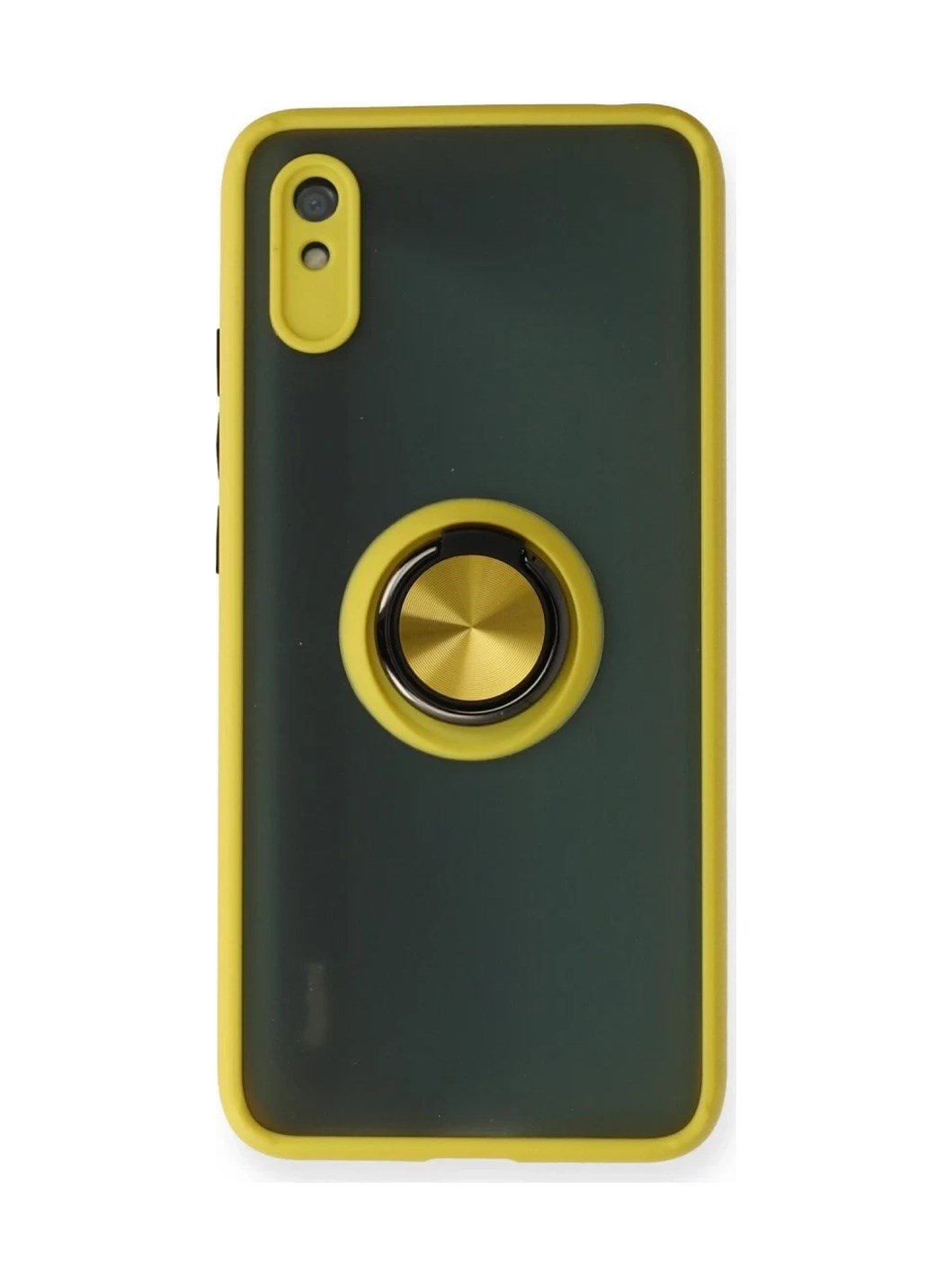 Xiaomi Redmi 9a Uyumlu Kılıf Montreal Yüzüklü Silikon Kapak - Sarı Belirtilmemiş